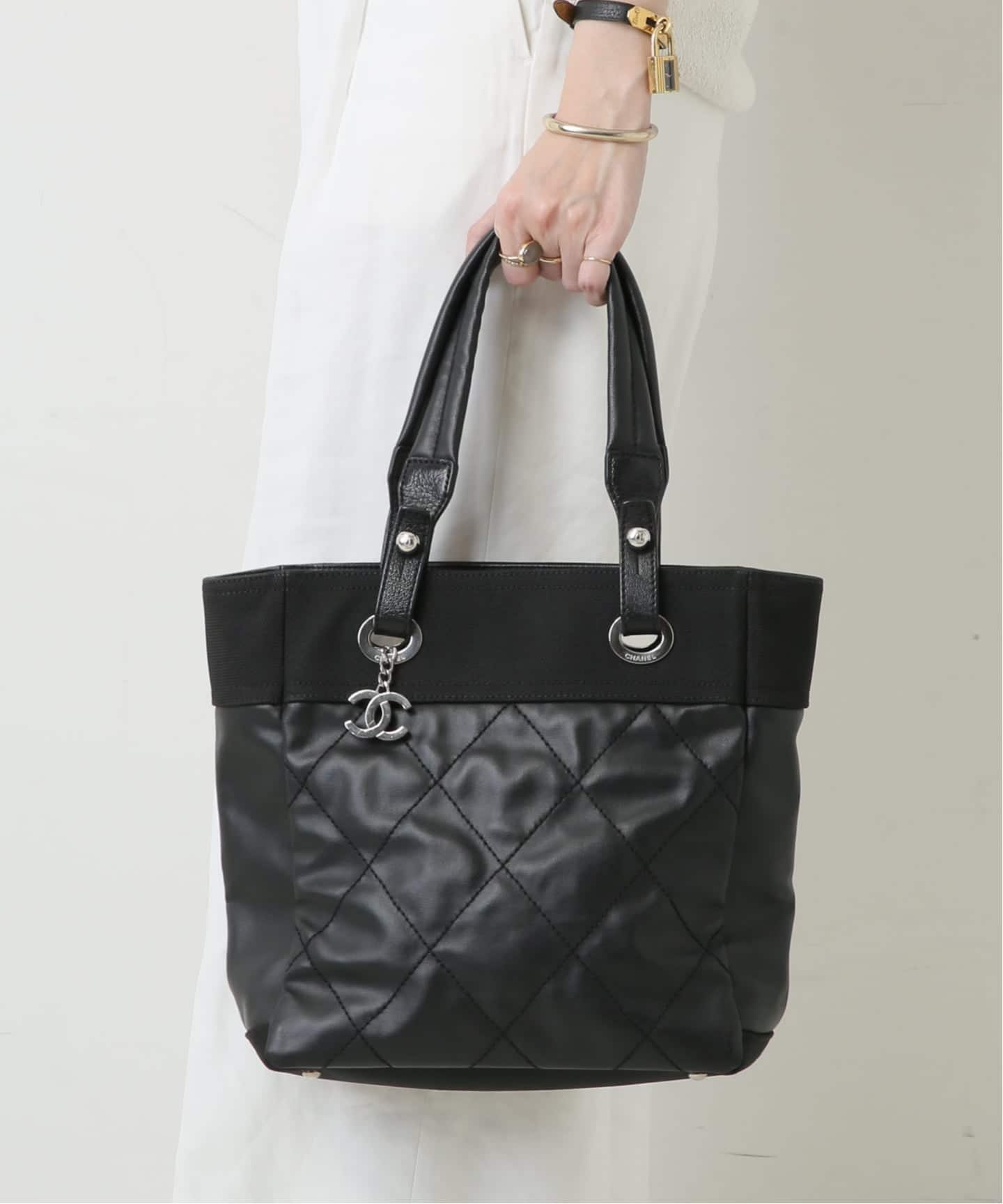VINTAGE CHANEL/シャネル】Paris biarritz トートバッグ 25（トート