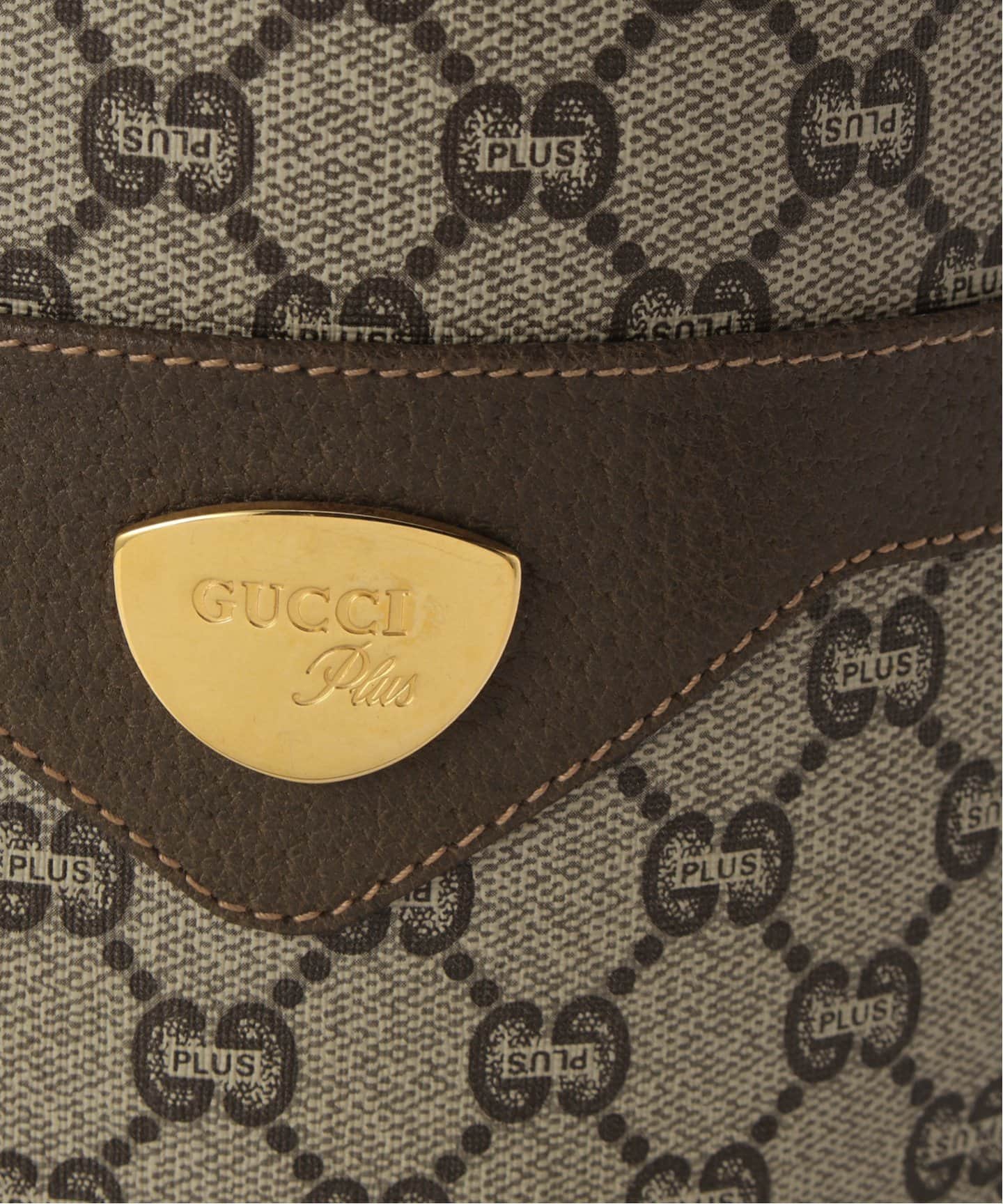 GUCCI GGプラス トートバッグ ベージュ ブラウン VINTAGE GUCCI Plus/グッチ プラス】トートバッグ gg web（トート