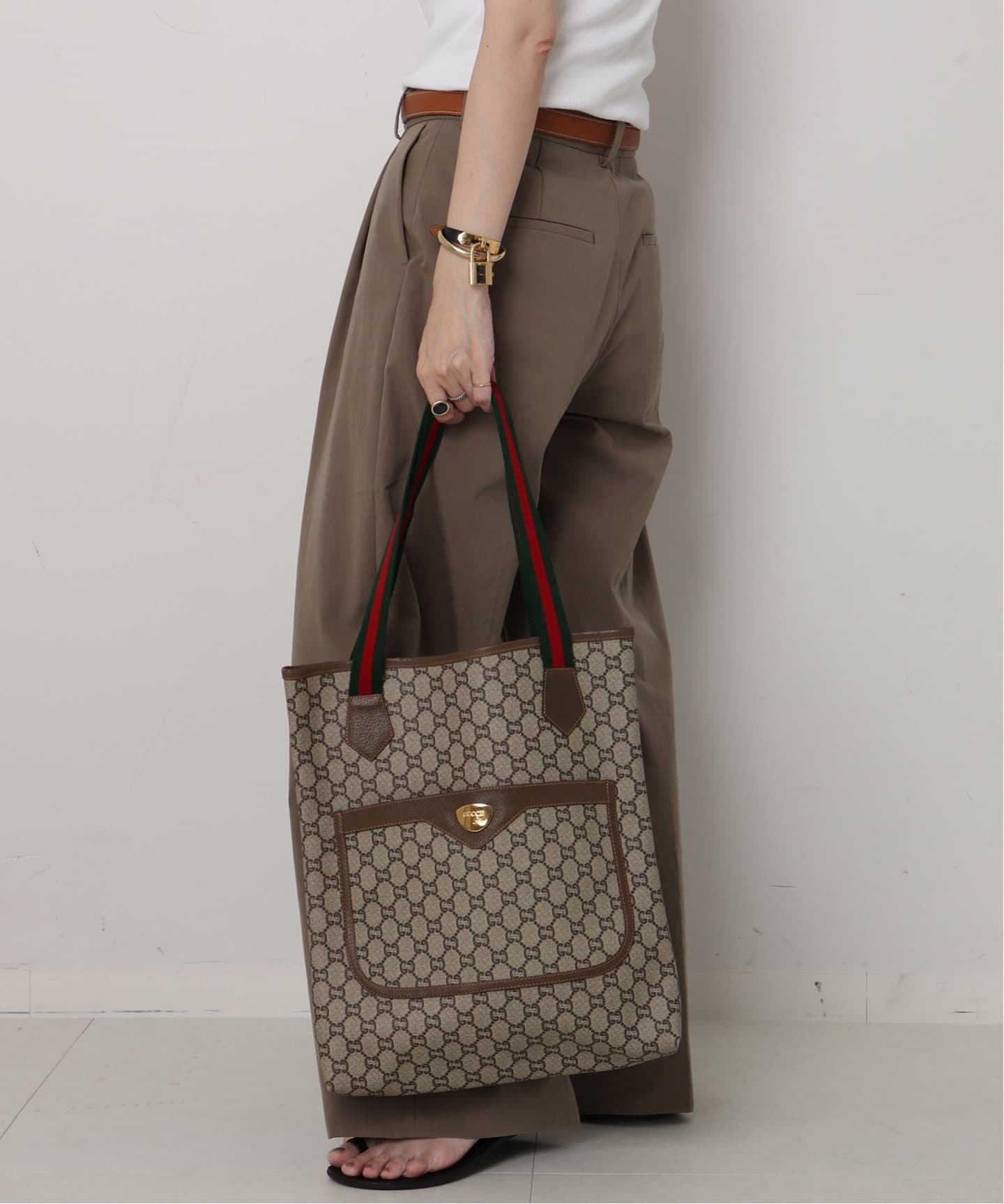 VINTAGE GUCCI Plus/グッチ プラス】トートバッグ gg web（トート