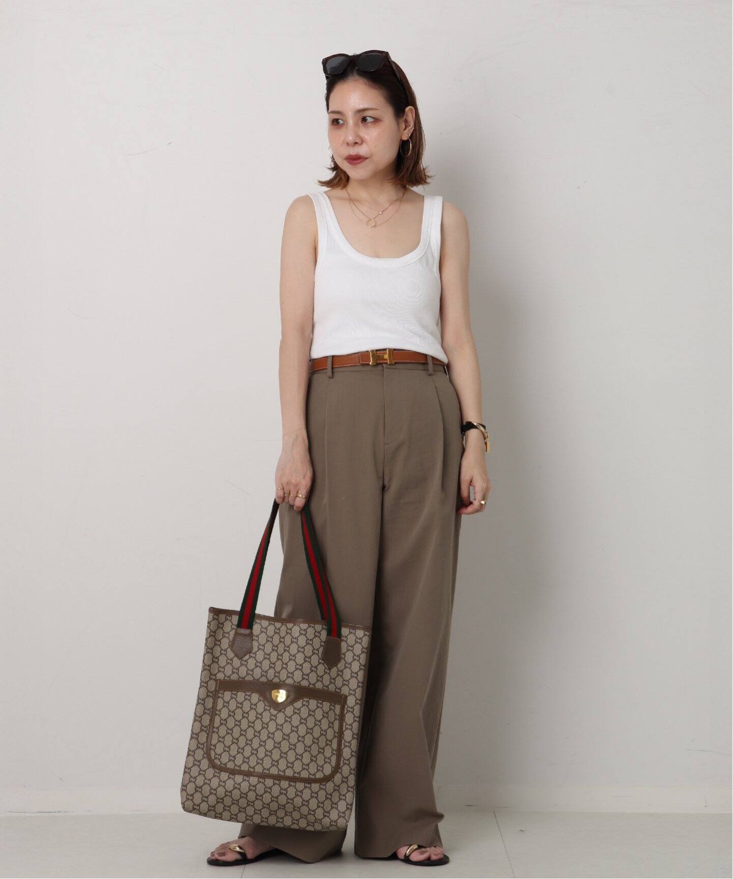 VINTAGE GUCCI Plus/グッチ プラス】トートバッグ gg web（トート