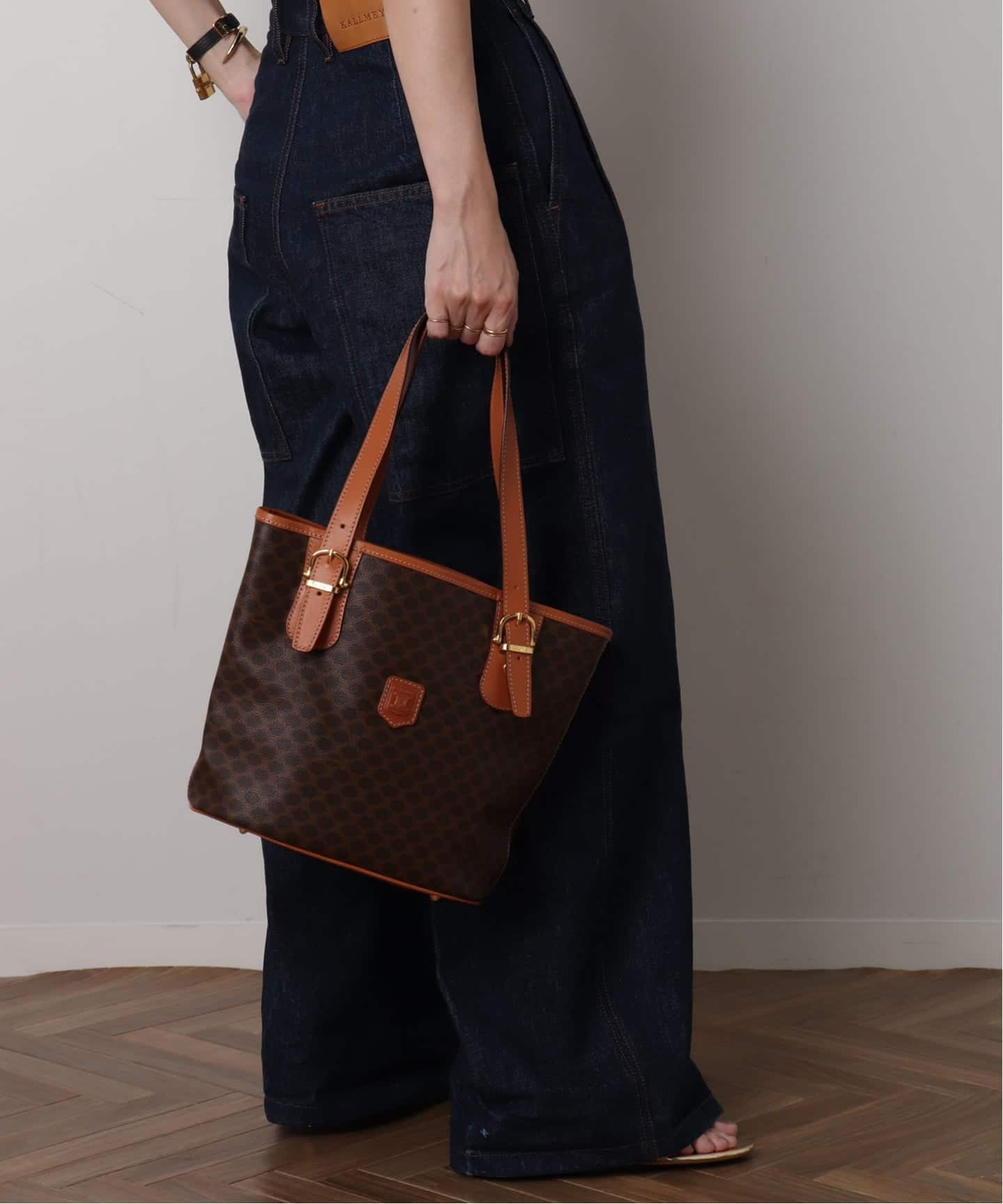 セリーヌ ビンテージ マカダム トートバッグ ハンドバッグ 鞄 レディースメンズ VINTAGE CELINE/セリーヌ】macadam トートバッグ（トートバッグ