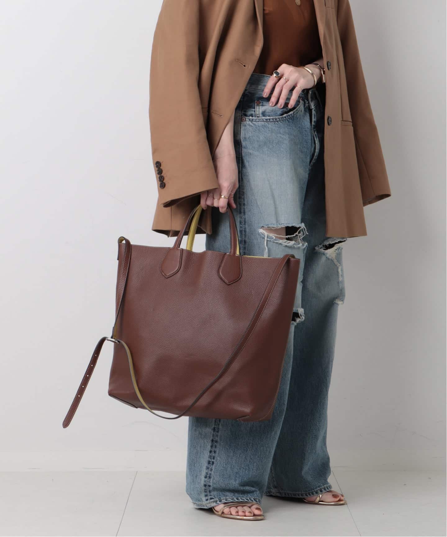 VINTAGE GUCCI/グッチ】リバーシブルトートバッグ（トートバッグ