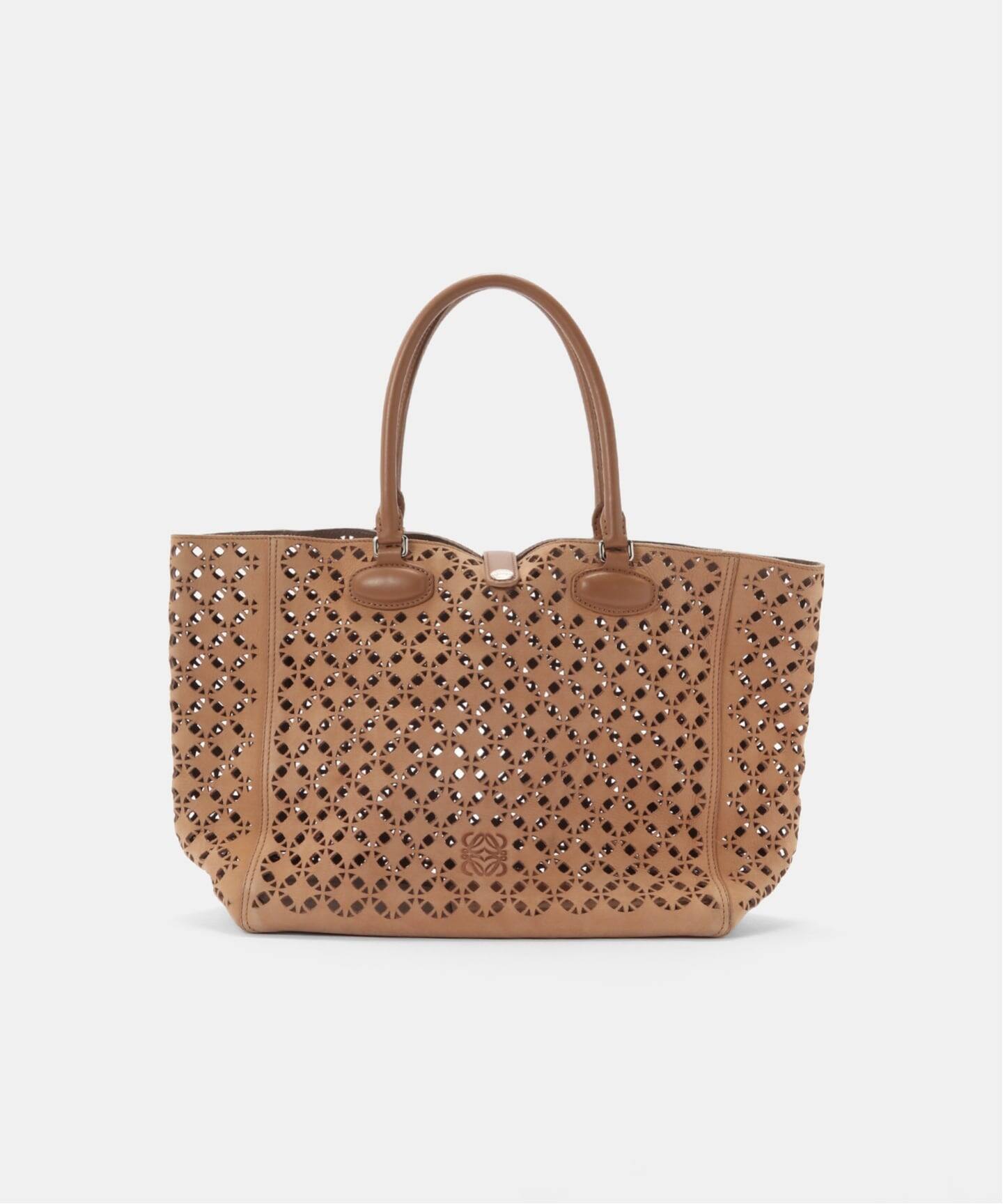 VINTAGE LOEWE/ロエベ】トートバッグ cutwork suede（トートバッグ