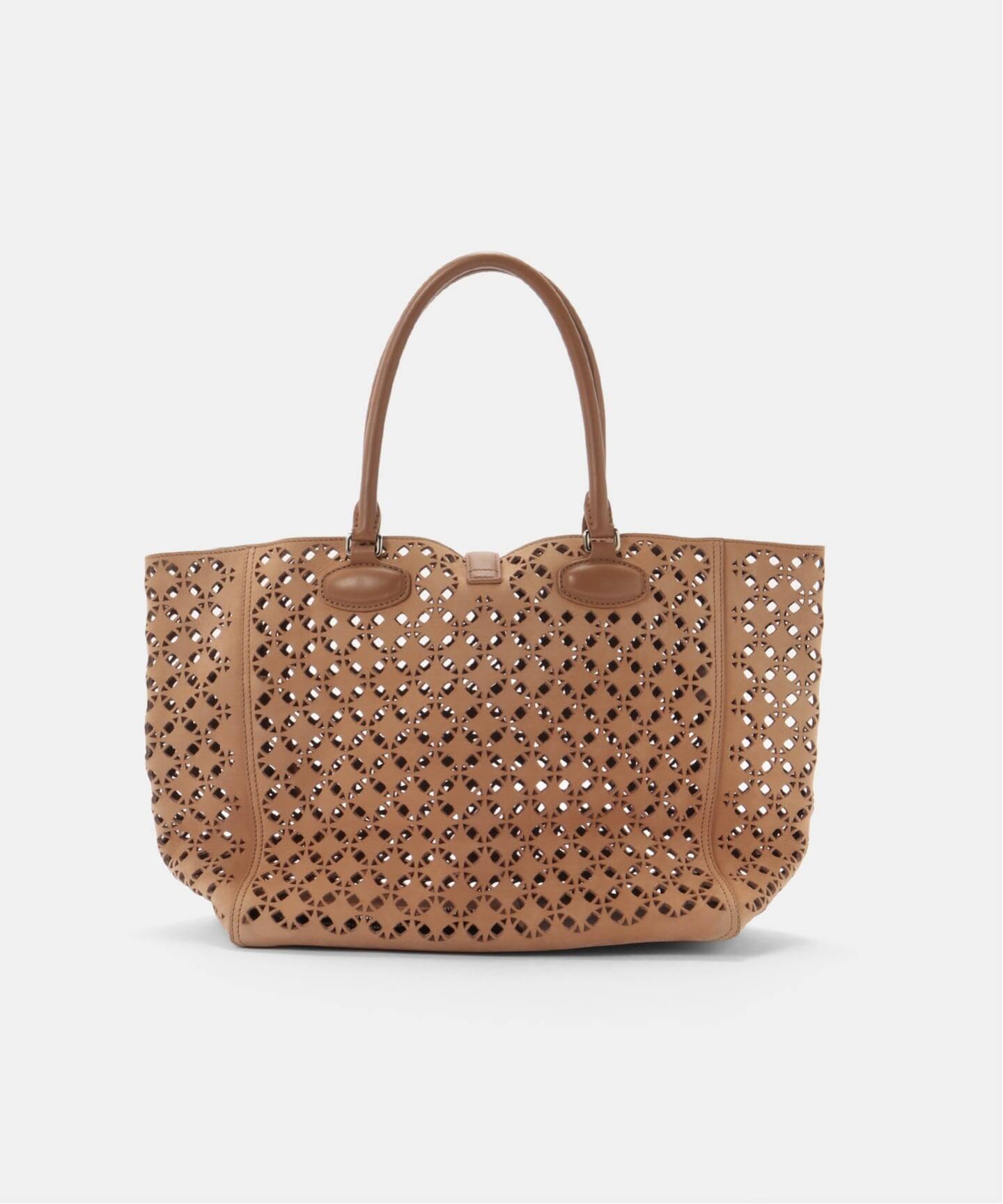 LOEWE スエード トートバッグ ベージュ　ヴィンテージ VINTAGE LOEWE/ロエベ】トートバッグ cutwork suede（トートバッグ
