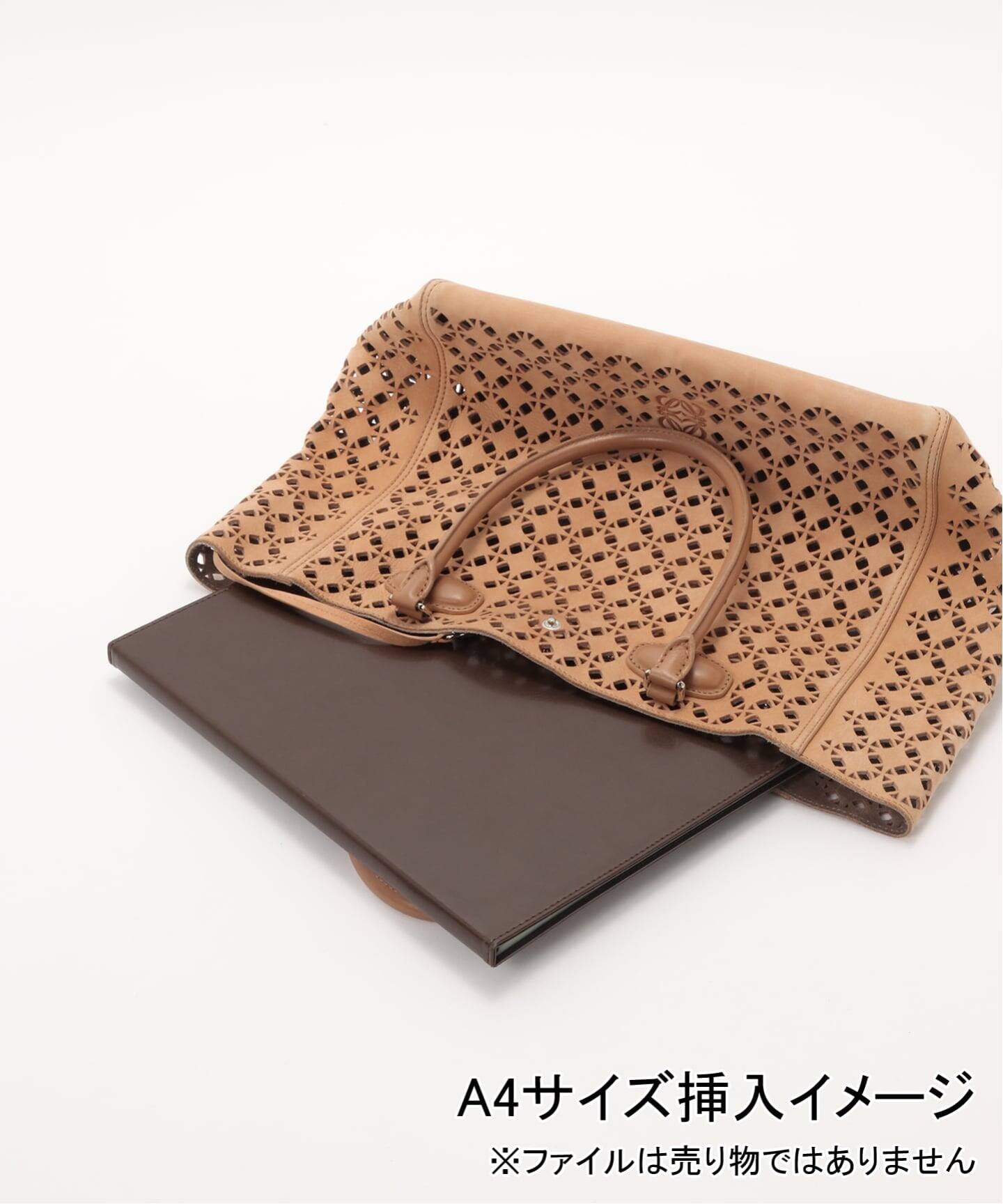 VINTAGE LOEWE/ロエベ】トートバッグ cutwork suede（トートバッグ