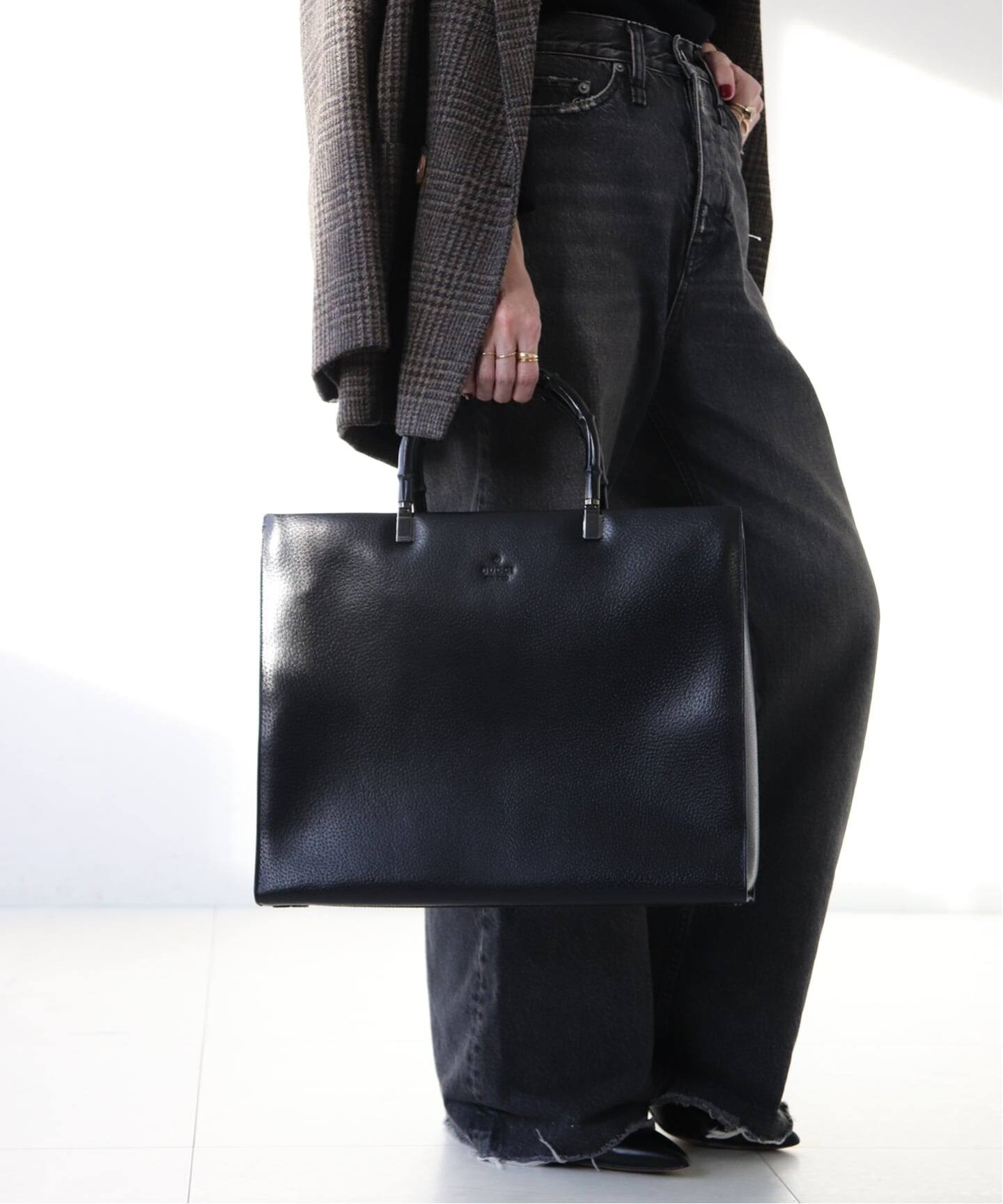 VINTAGE GUCCI/グッチ】Bamboo 2wayバッグ（トートバッグ