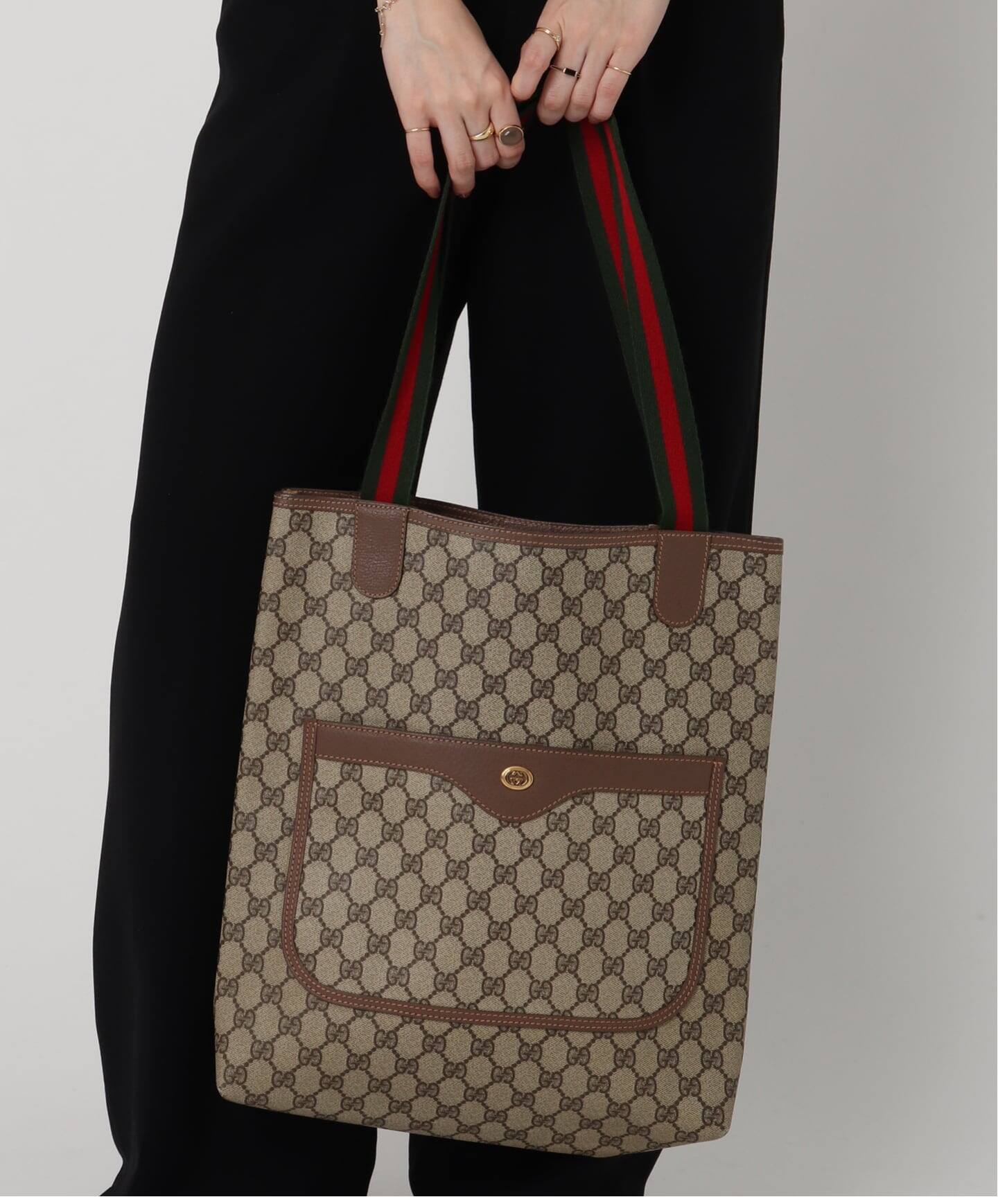 グッチ　トラベル　トート　バッグ GUCCI - グッチ GUCCI トートバッグ ロゴ ラージ ナイロン