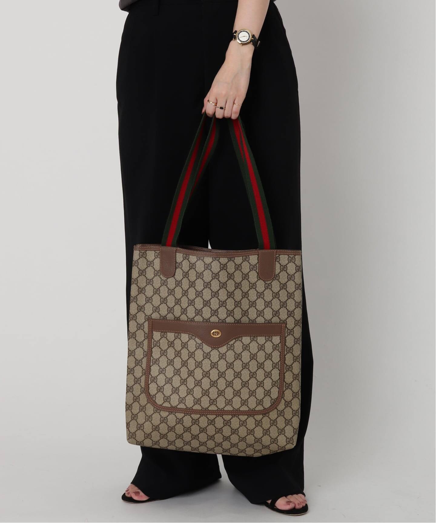 極美品 グッチ GUCCI パンツ ロングパンツ スラックス ウール
