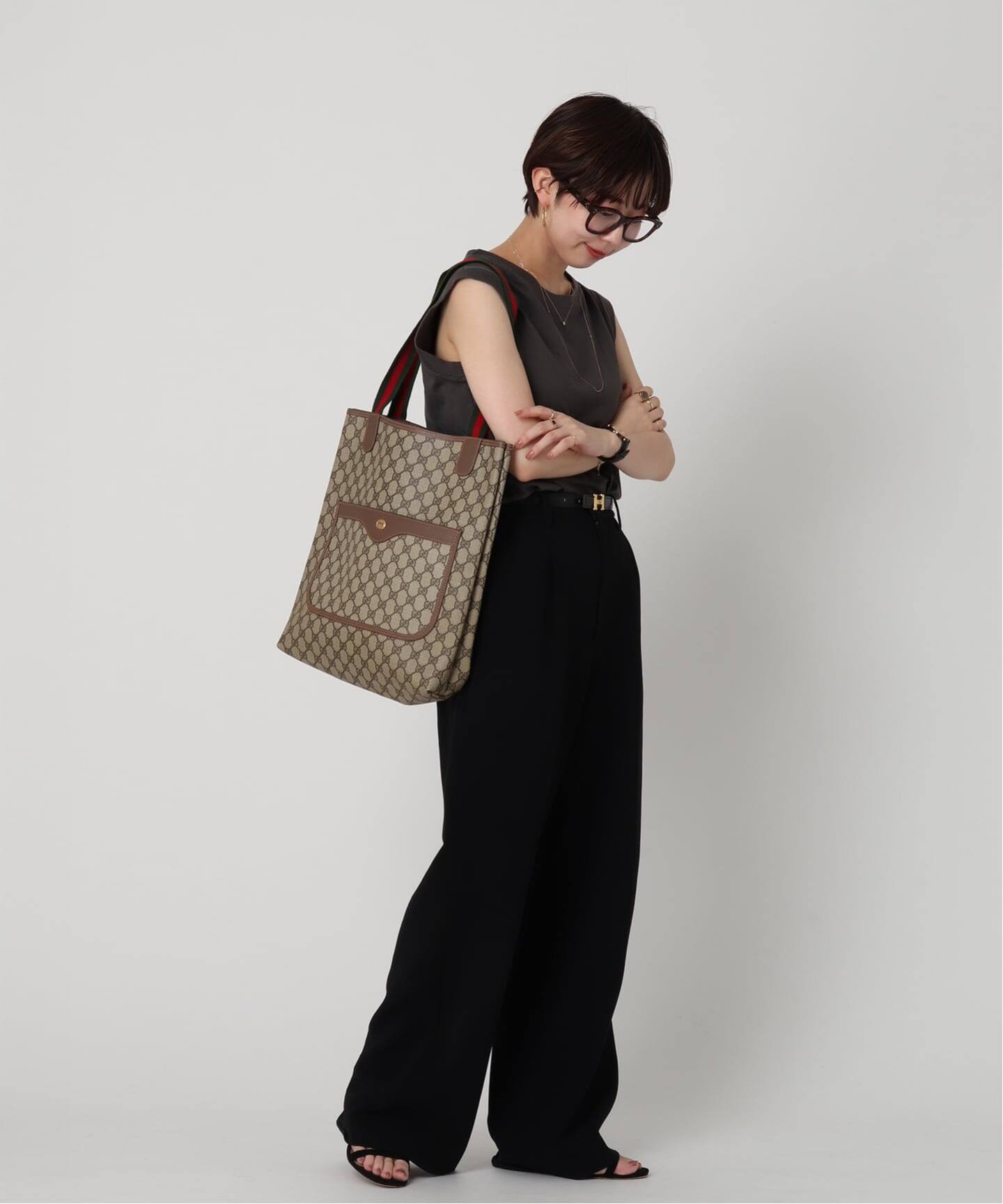 VINTAGE GUCCI /グッチ】トートバッグ gg（トートバッグ
