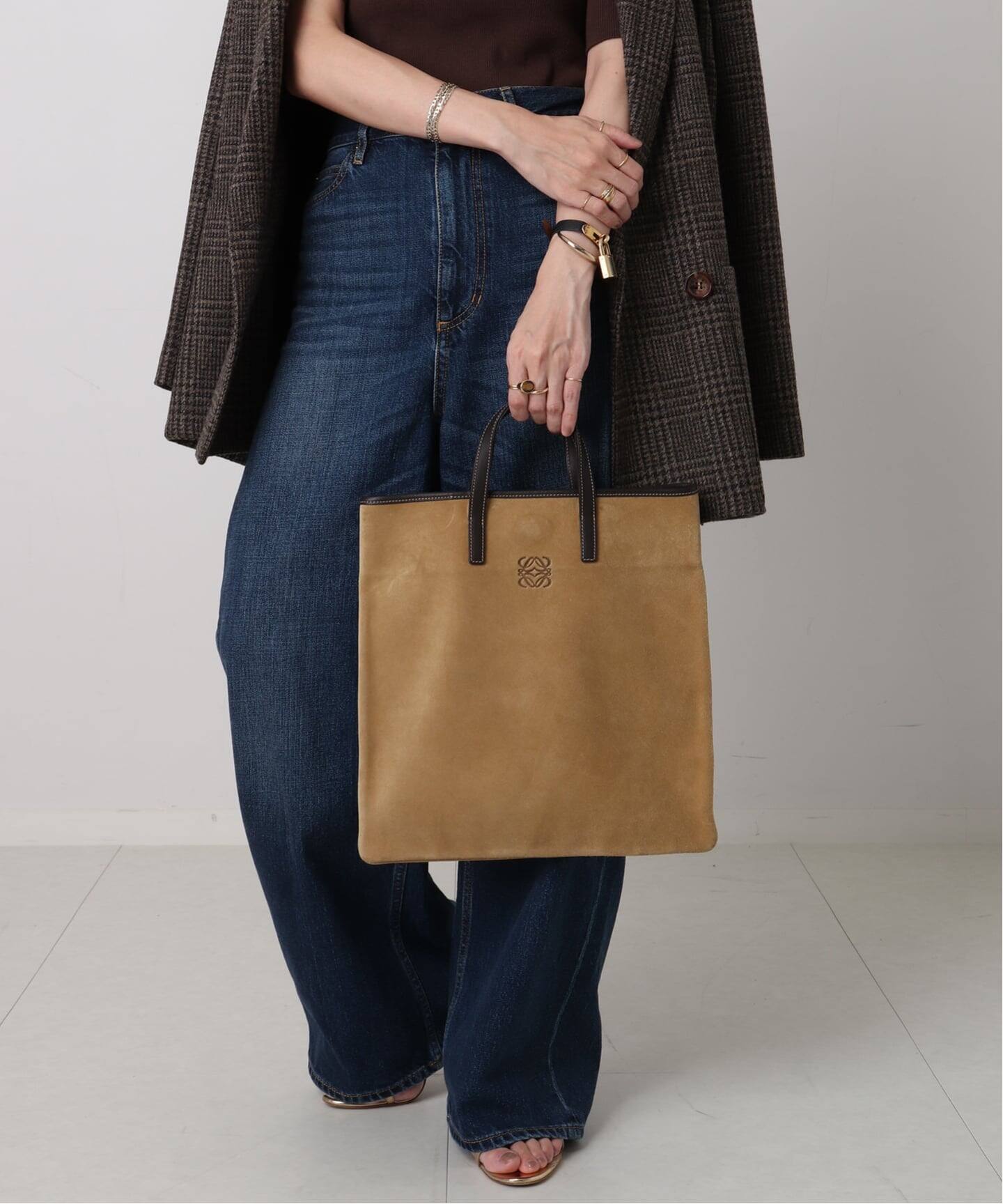 VINTAGE LOEWE/ロエベ】トートバッグ anagram suede（トートバッグ