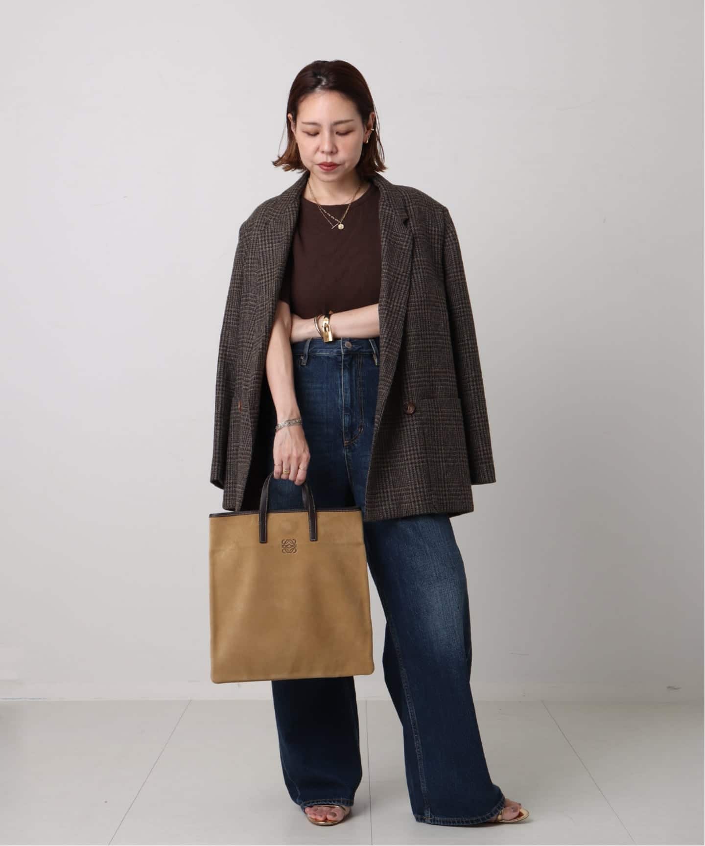 VINTAGE LOEWE/ロエベ】トートバッグ anagram suede（トートバッグ