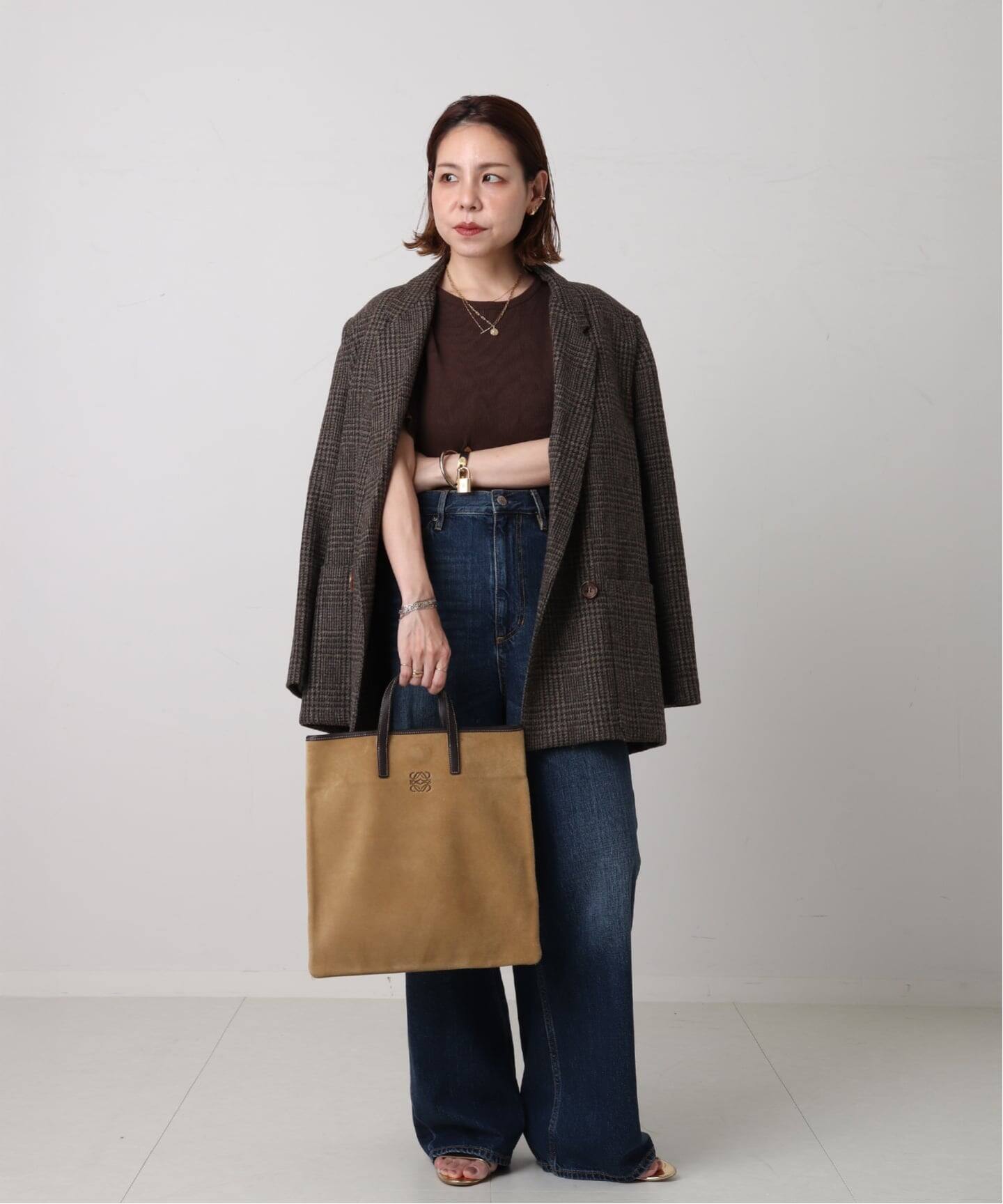 ★関税送料込 LOEWE★ヴィンテージ ANAGRAM トートバッグ VINTAGE LOEWE/ロエベ】トートバッグ anagram suede（トート