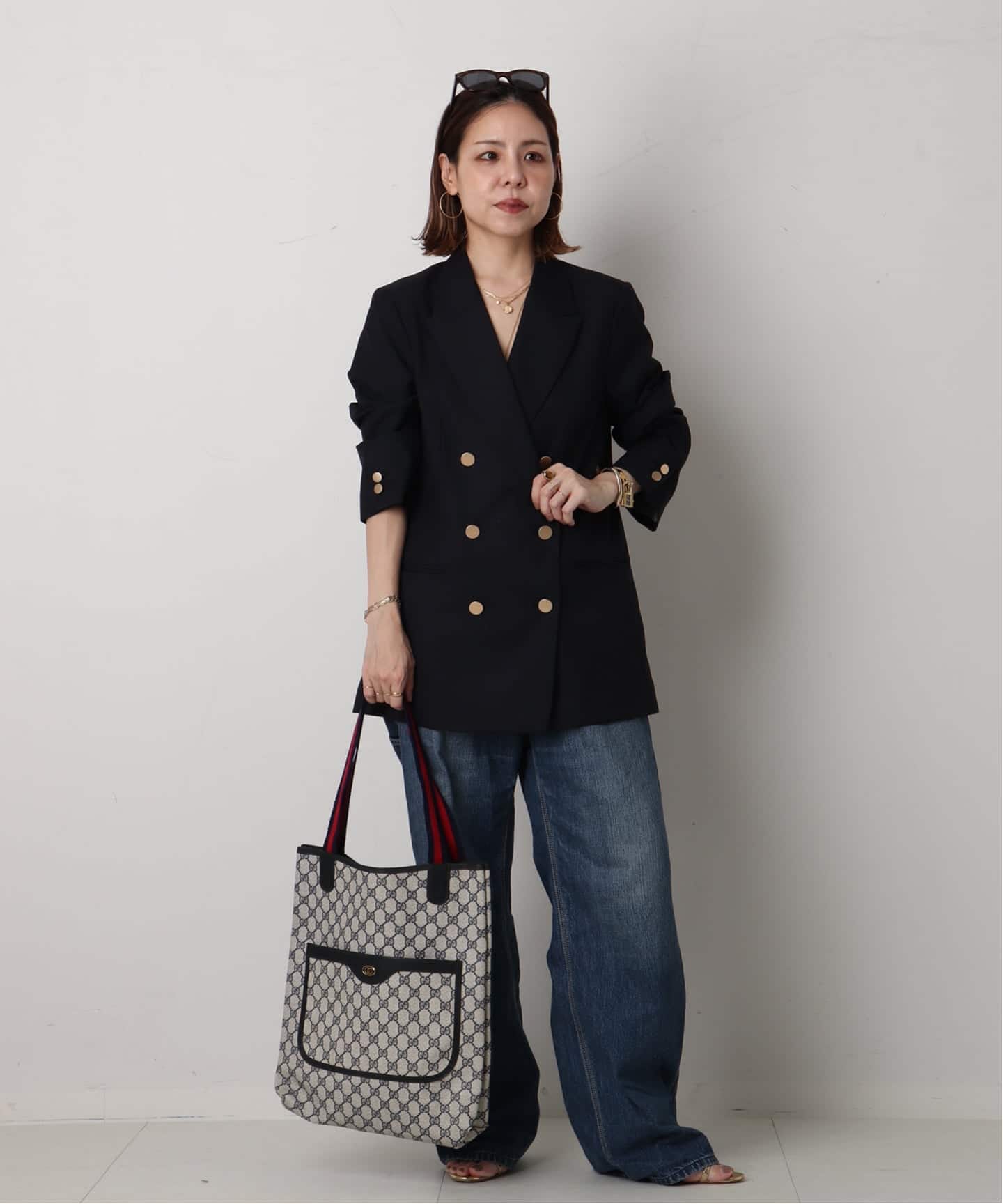 VINTAGE GUCCI/グッチ】 トートバッグ gg web（トートバッグ