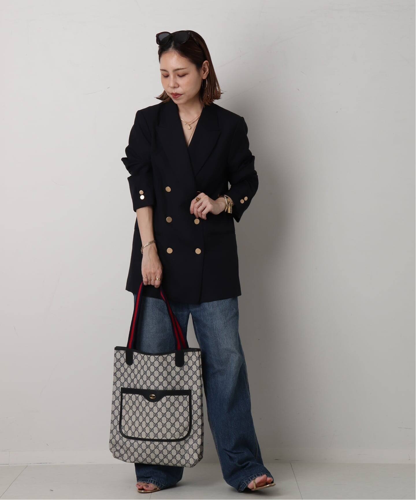 VINTAGE GUCCI/グッチ】 トートバッグ gg web（トートバッグ