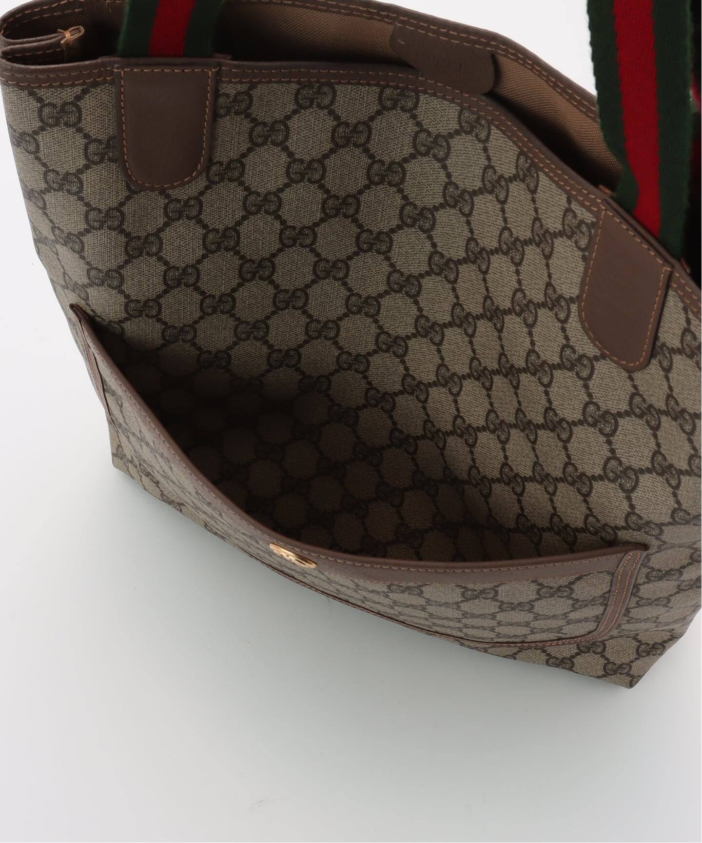 VINTAGE GUCCI /グッチ】トートバッグ gg web（トートバッグ