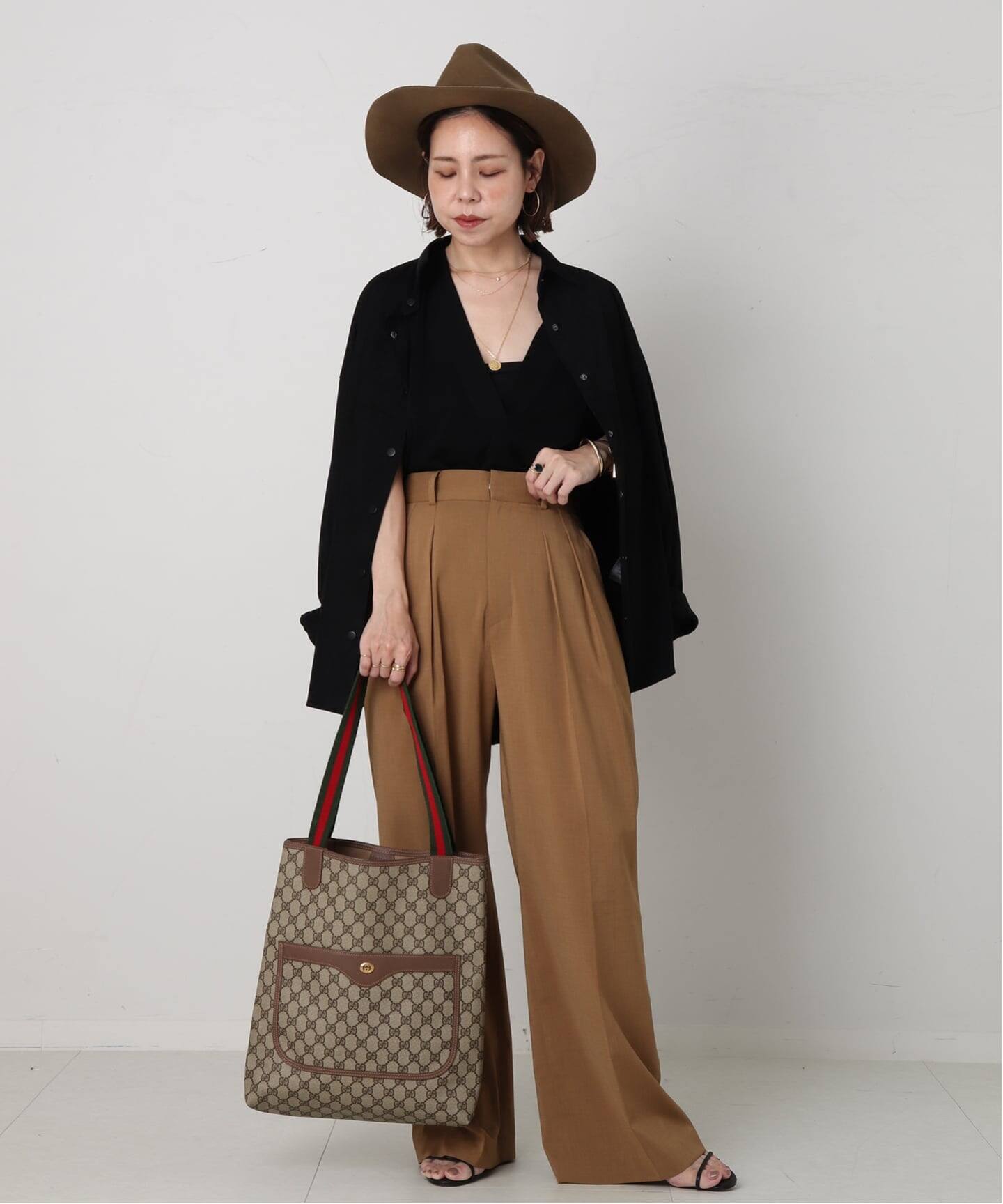 VINTAGE GUCCI /グッチ】トートバッグ gg web（トートバッグ 