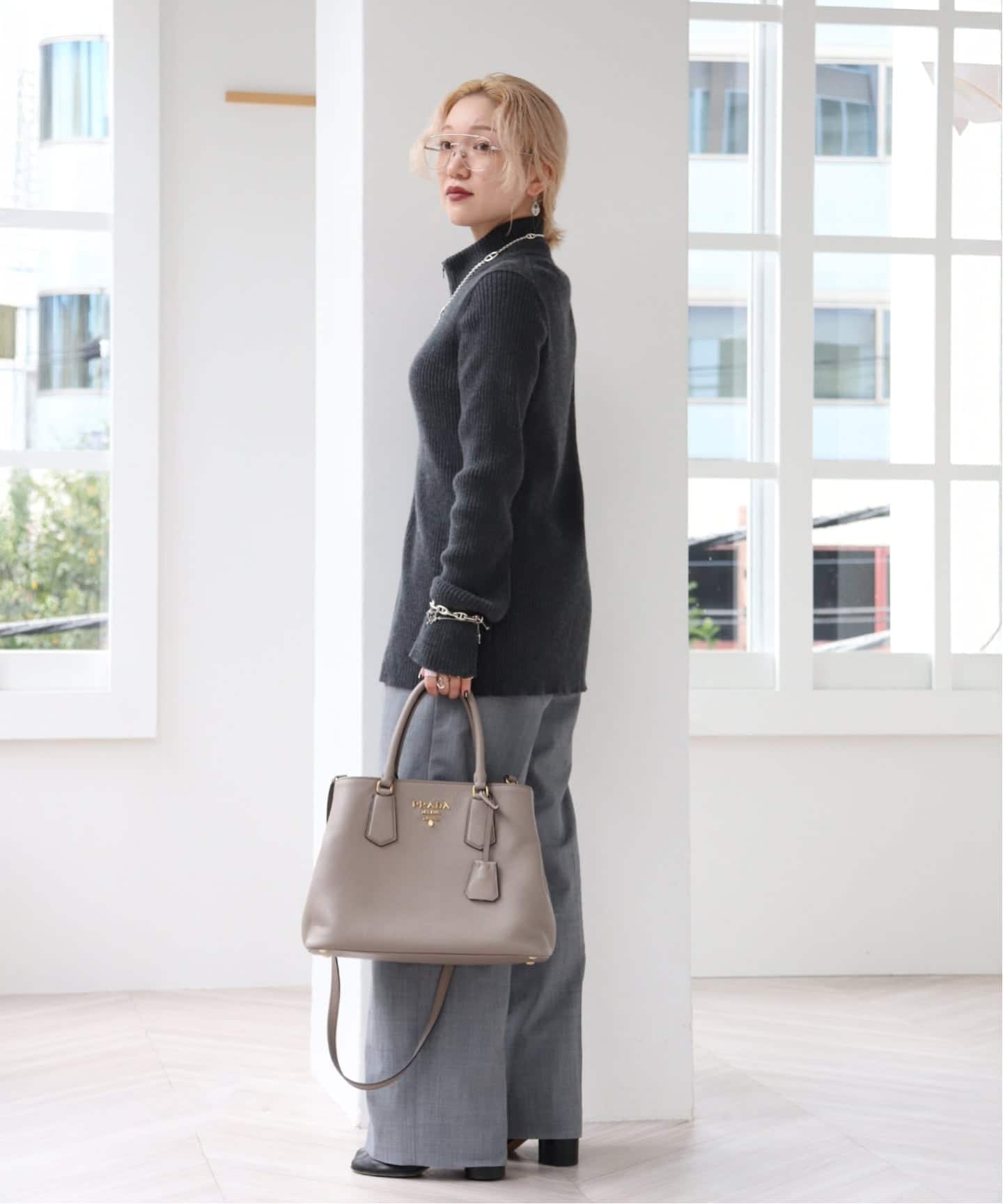 VINTAGE PRADA/プラダ】 vitello dino tote 2way leather（トート