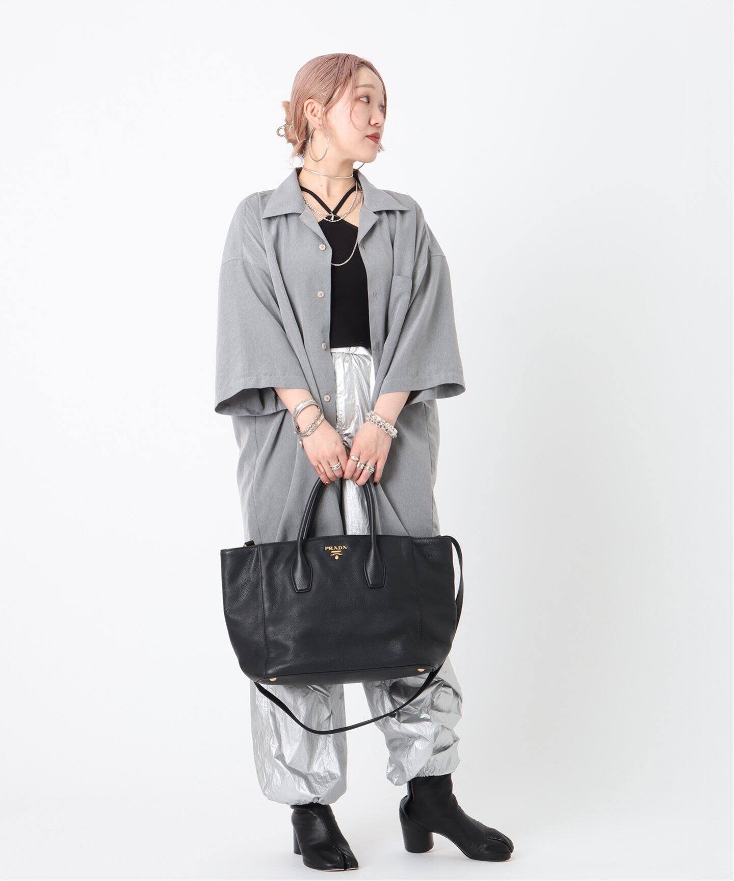 PRADA vintage プラダ レザー トートバッグ ハンドバッグ VINTAGE PRADA/プラダ】tote leather（トートバッグ）｜ENSEMBLE