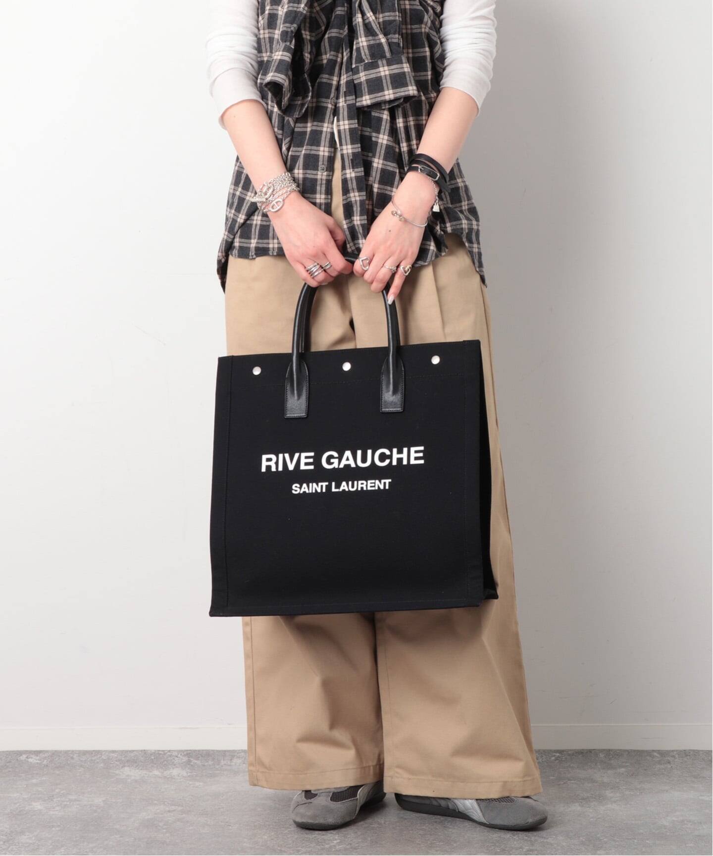 SAINT LAURENT/サンローラン】Rive gauche north south（トートバッグ 