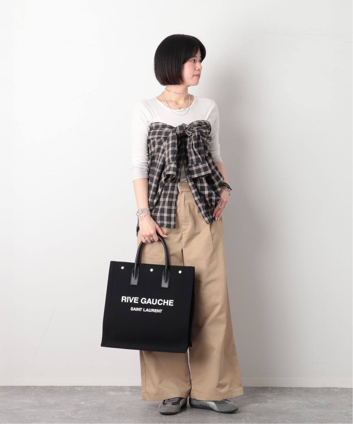 SAINT LAURENT/サンローラン】Rive gauche north south（トートバッグ