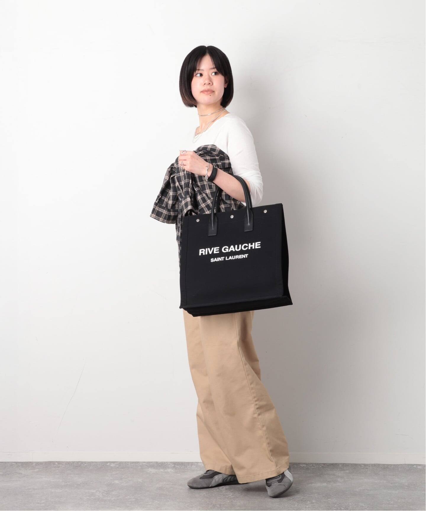 SAINT LAURENT/サンローラン】Rive gauche north south（トートバッグ 