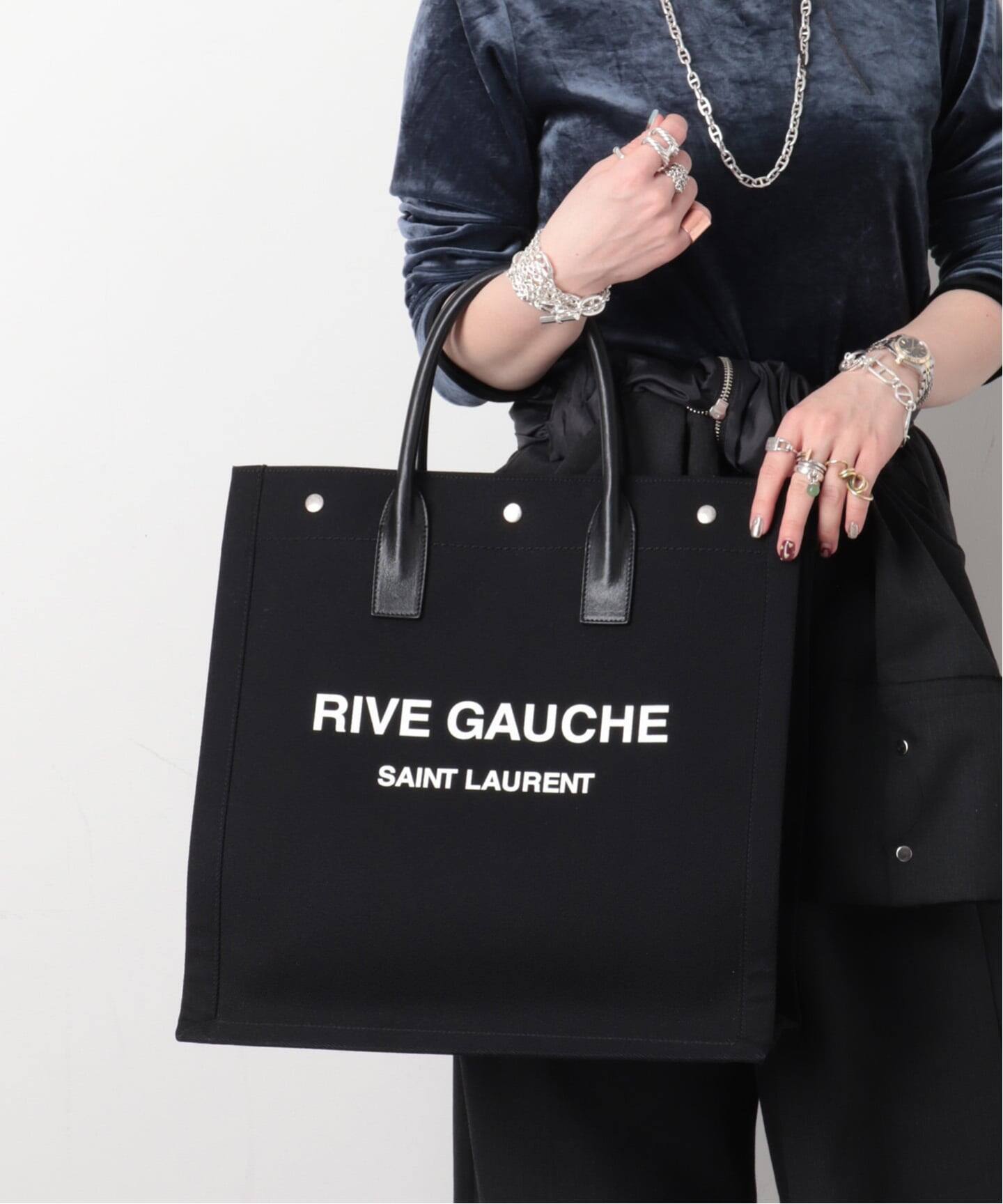 SAINT LAURENT/サンローラン】Rive gauche north south（トートバッグ 