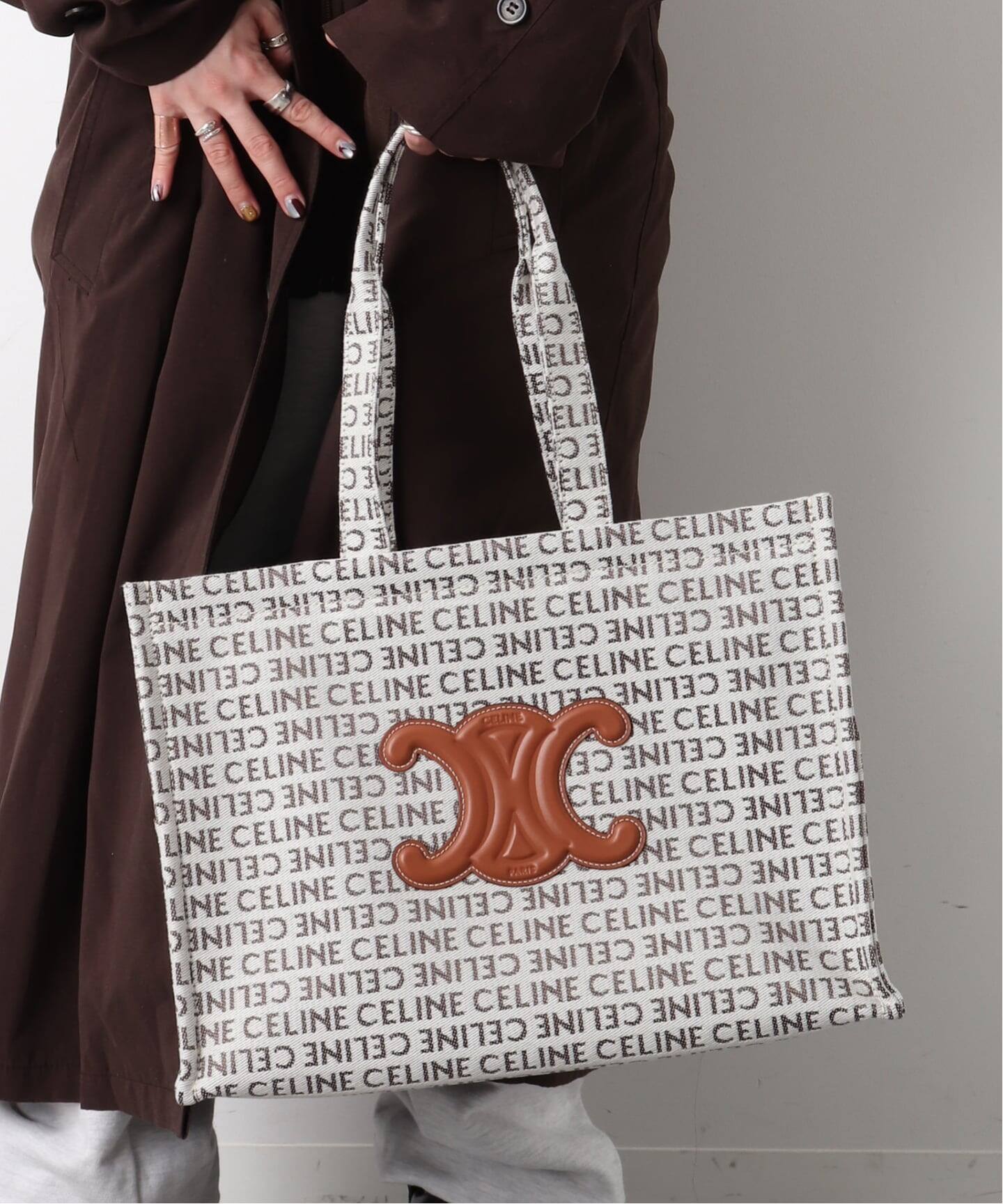 CELINE/セリーヌ】Cabas thais tote large triomphe（トートバッグ 