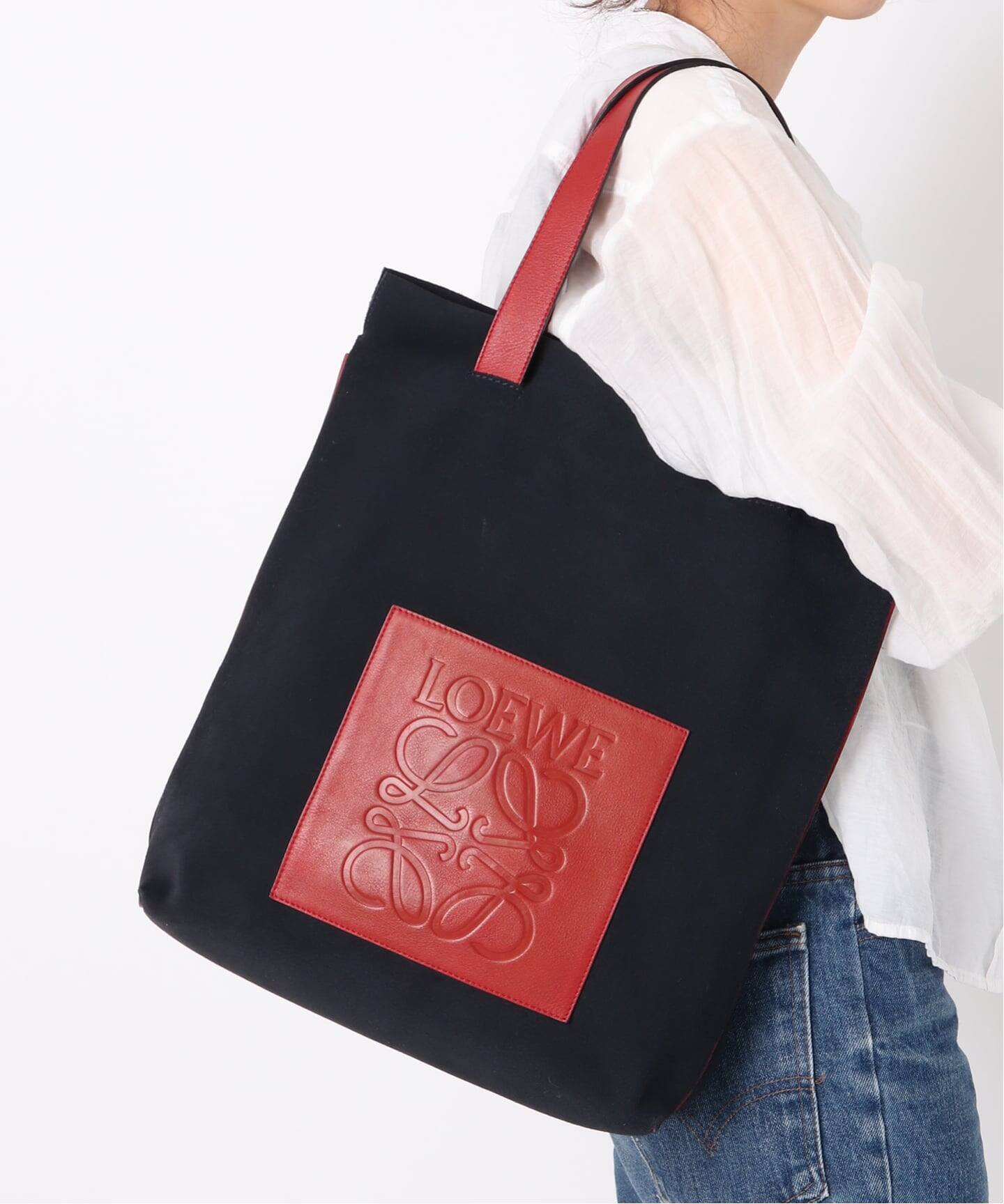 LOEWEトートバッグ　VINTAGE 黒色レザーバック LOEWE/ロエベ】ヘリテージ トートバッグ ブラック｜ヴァルティーク