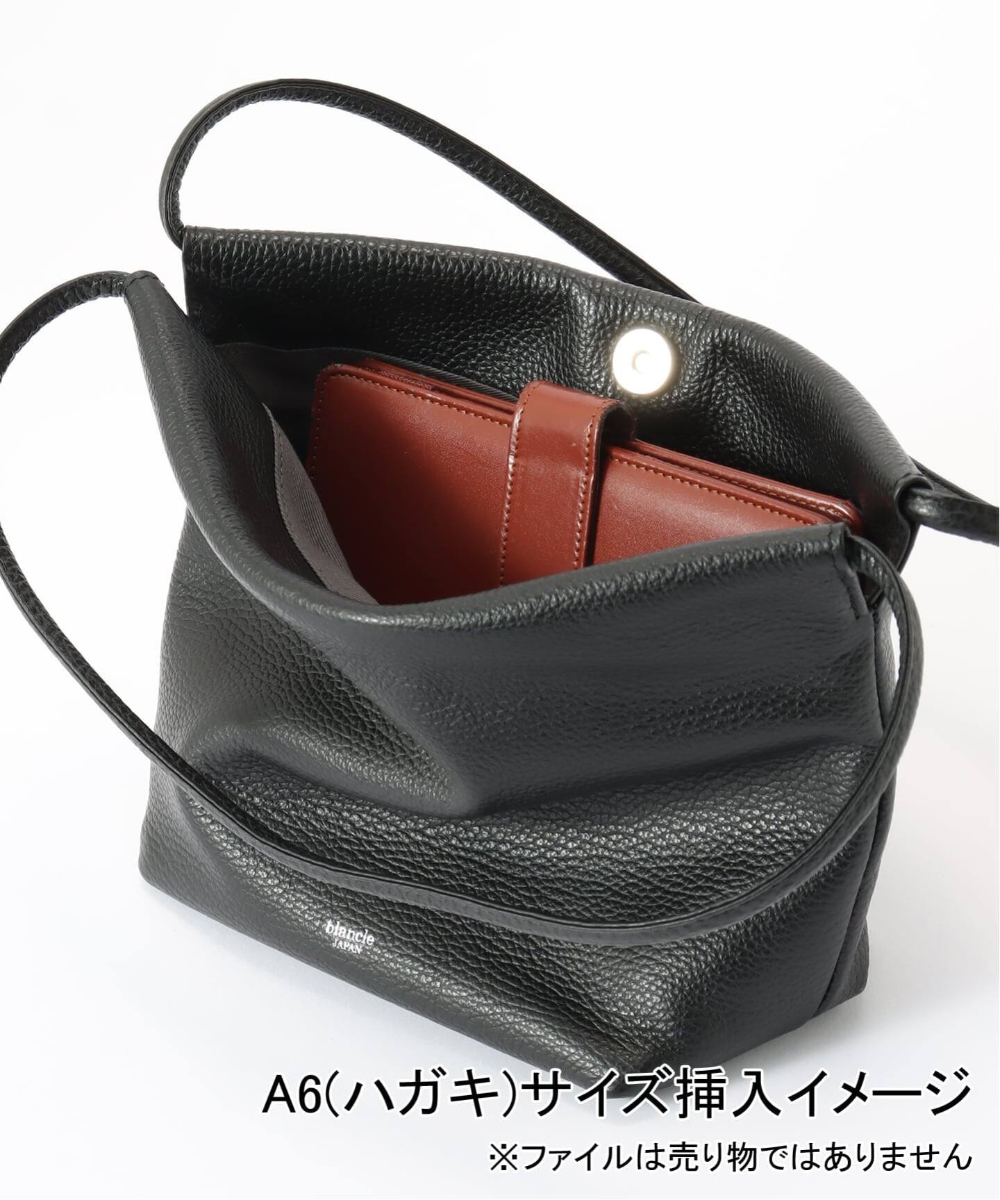 blancle mini wrinkle tote（ブラック） blancle/ ブランクレ】S.LEATHER Mini wrinkles tote（トート