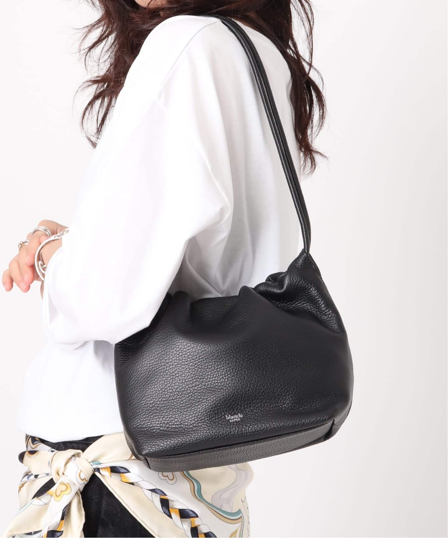 blancle/ ブランクレ】S.LEATHER Mini wrinkles tote（トート