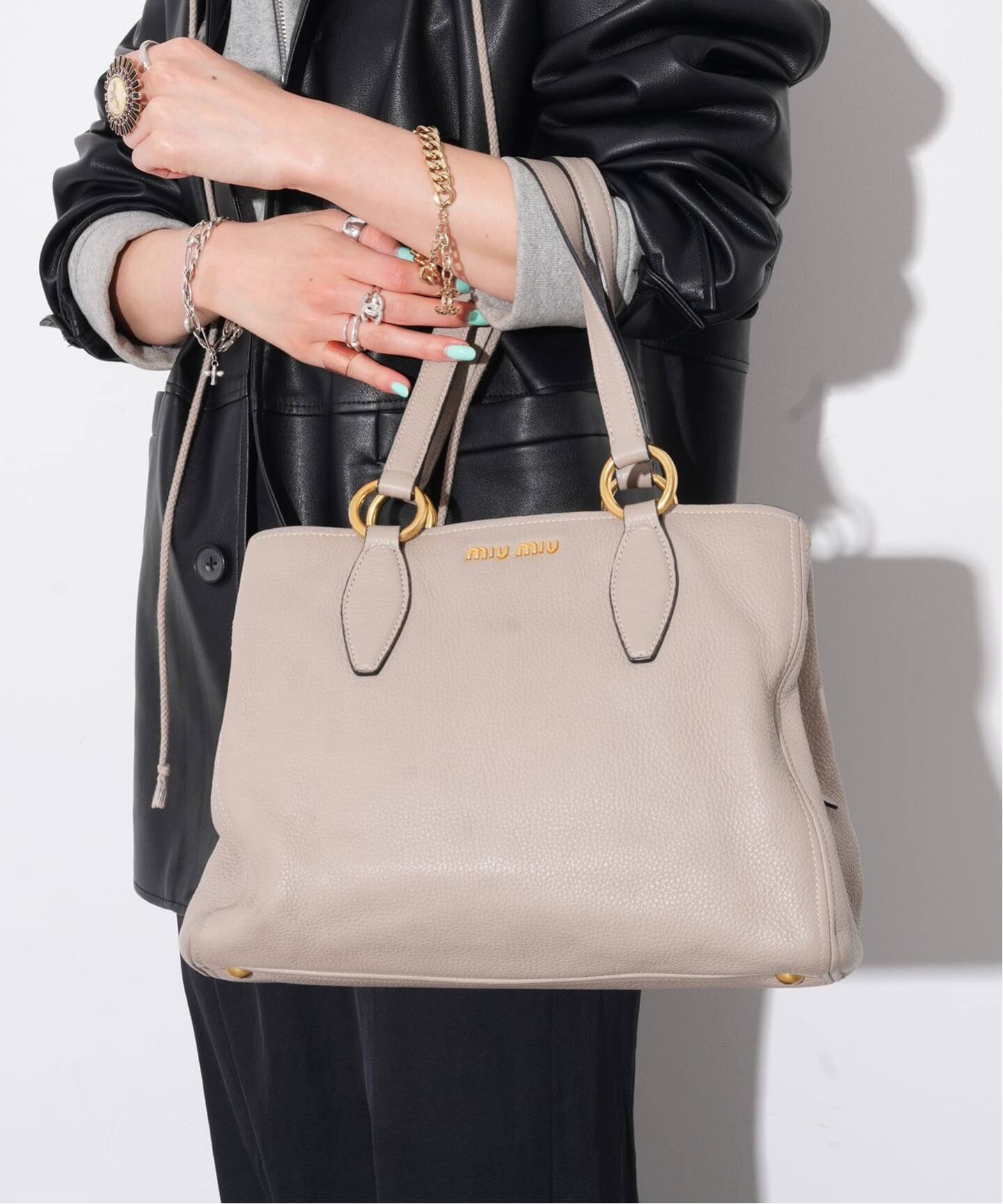 MIU MIU/ミュウミュウ】semi shoulder tote 2way（トートバッグ 