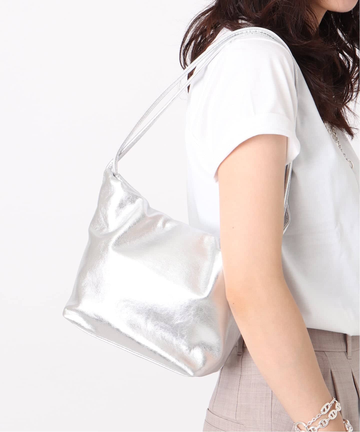 blancle mini wrinkle tote（ブラック） blancle/ ブランクレ】S.LEATHER Mini wrinkles tote（トート