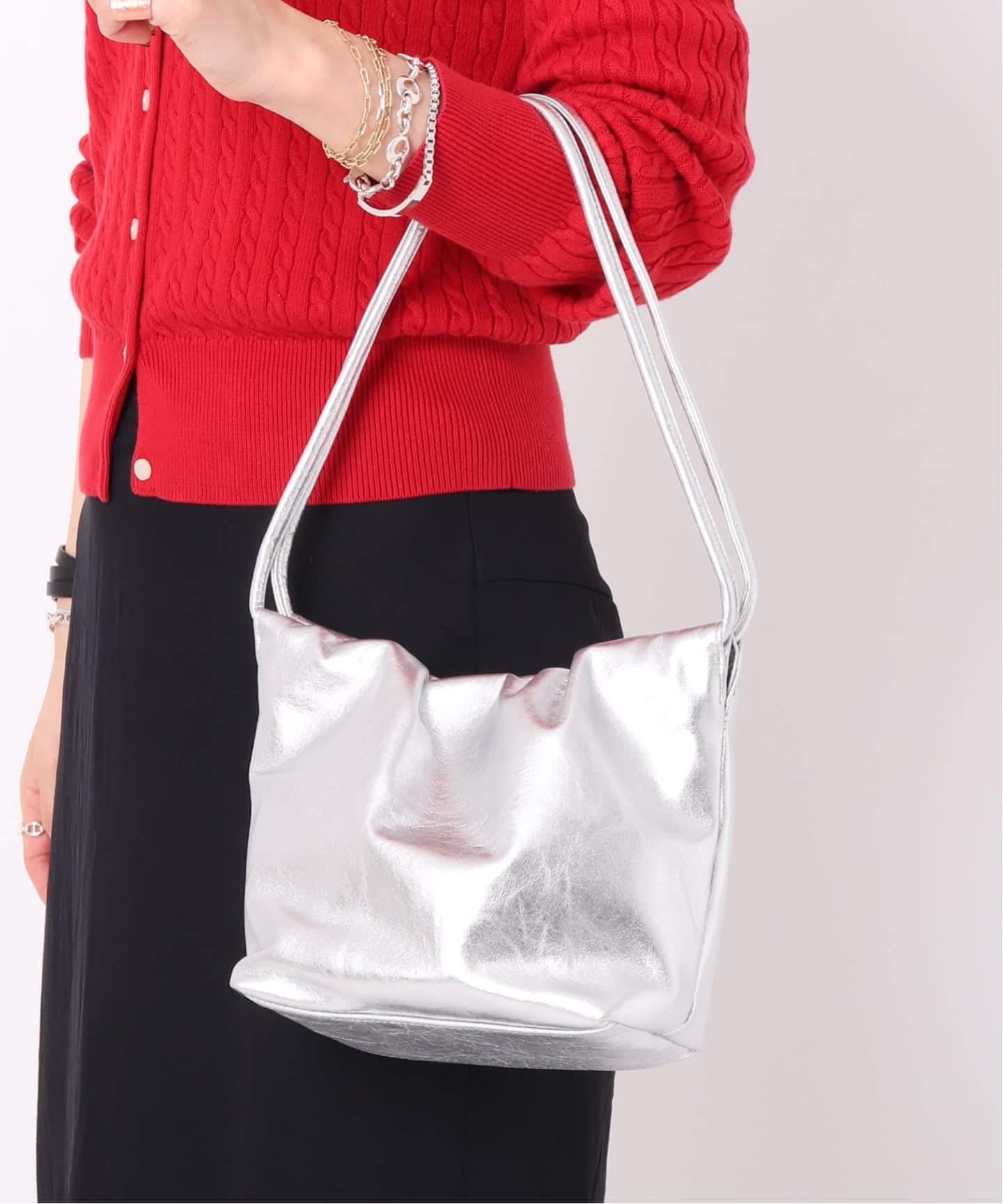 blancle/ ブランクレ】S.LEATHER Mini wrinkles tote（トートバッグ