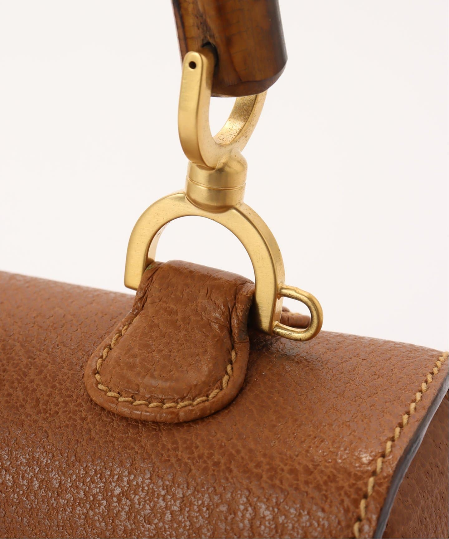 革製アンティーク小型バッグ ケース GUCCI? ヴィンテージ レトロ VINTAGE GUCCI/グッチ】Bamboo classic 26 2way（ハンドバッグ