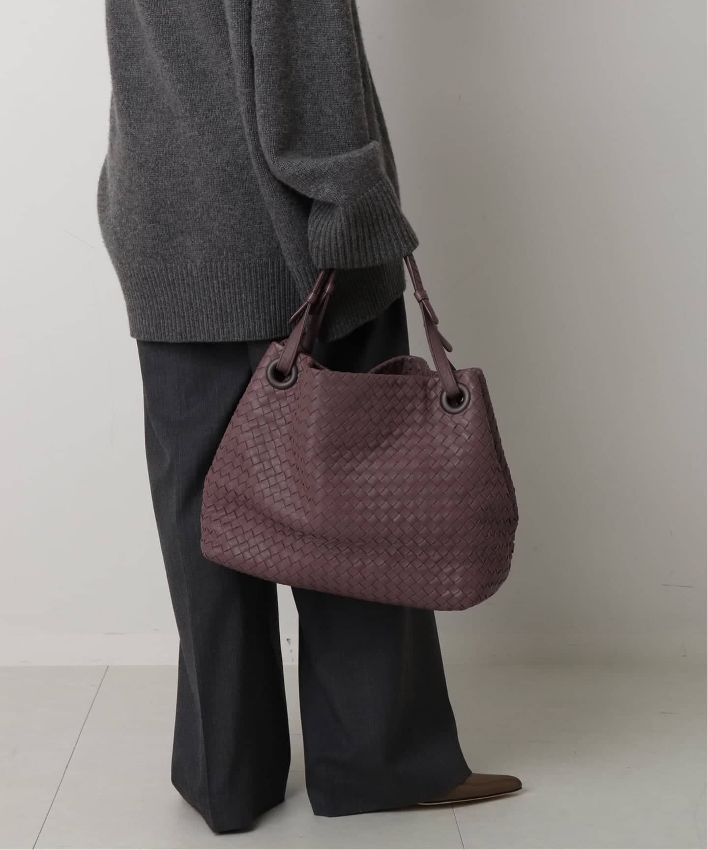 VINTAGE BOTTEGA VENETA/ボッテガ ヴェネタ】ハンドバッグ intrecciato