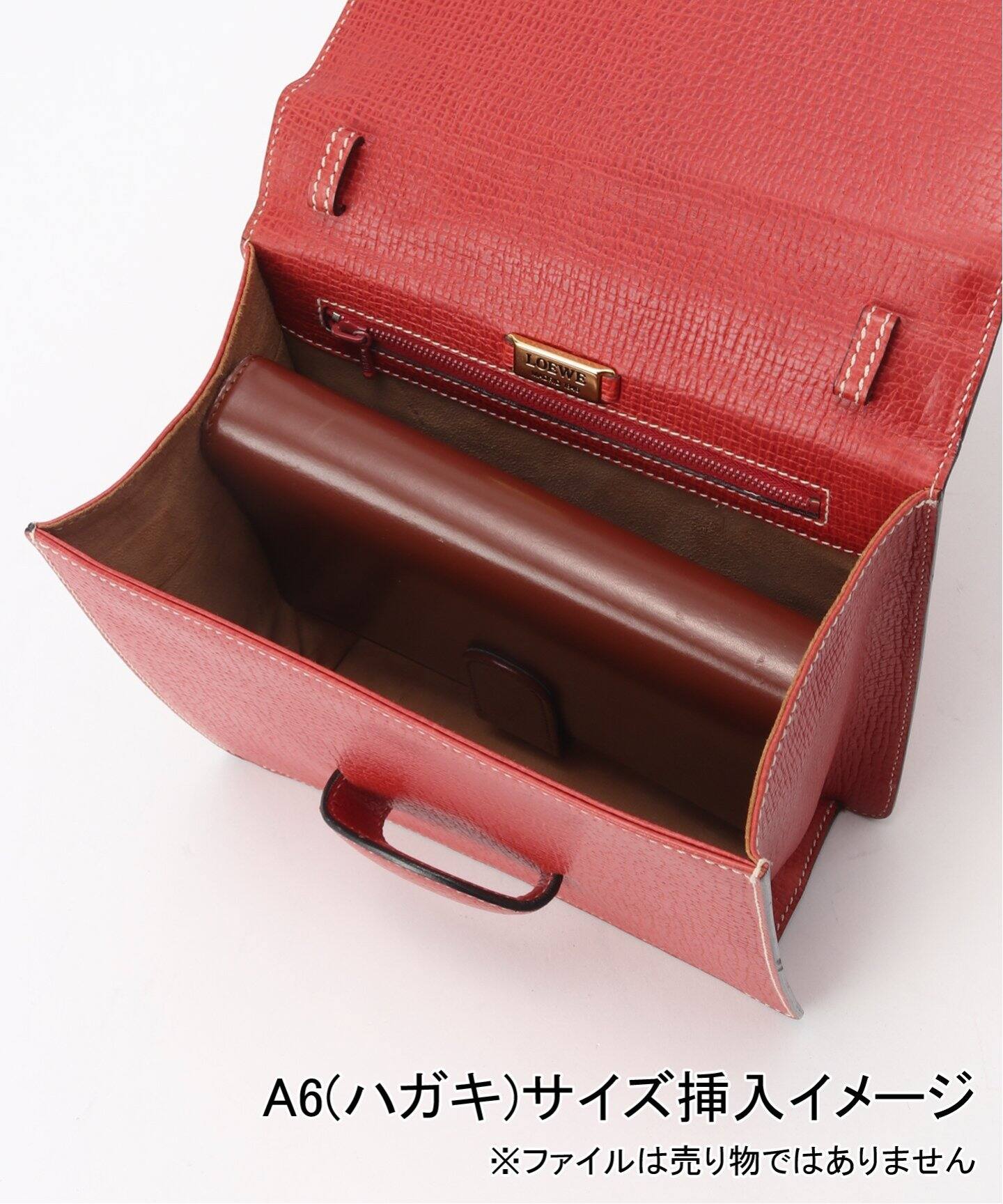 【美品】LOEWE(ロエベ)ハンドバッグ パテントレザー ヴィンテージ 赤 レア VINTAGE LOEWE/ロエベ】Barcelona（ハンドバッグ）｜DECOUVERTE