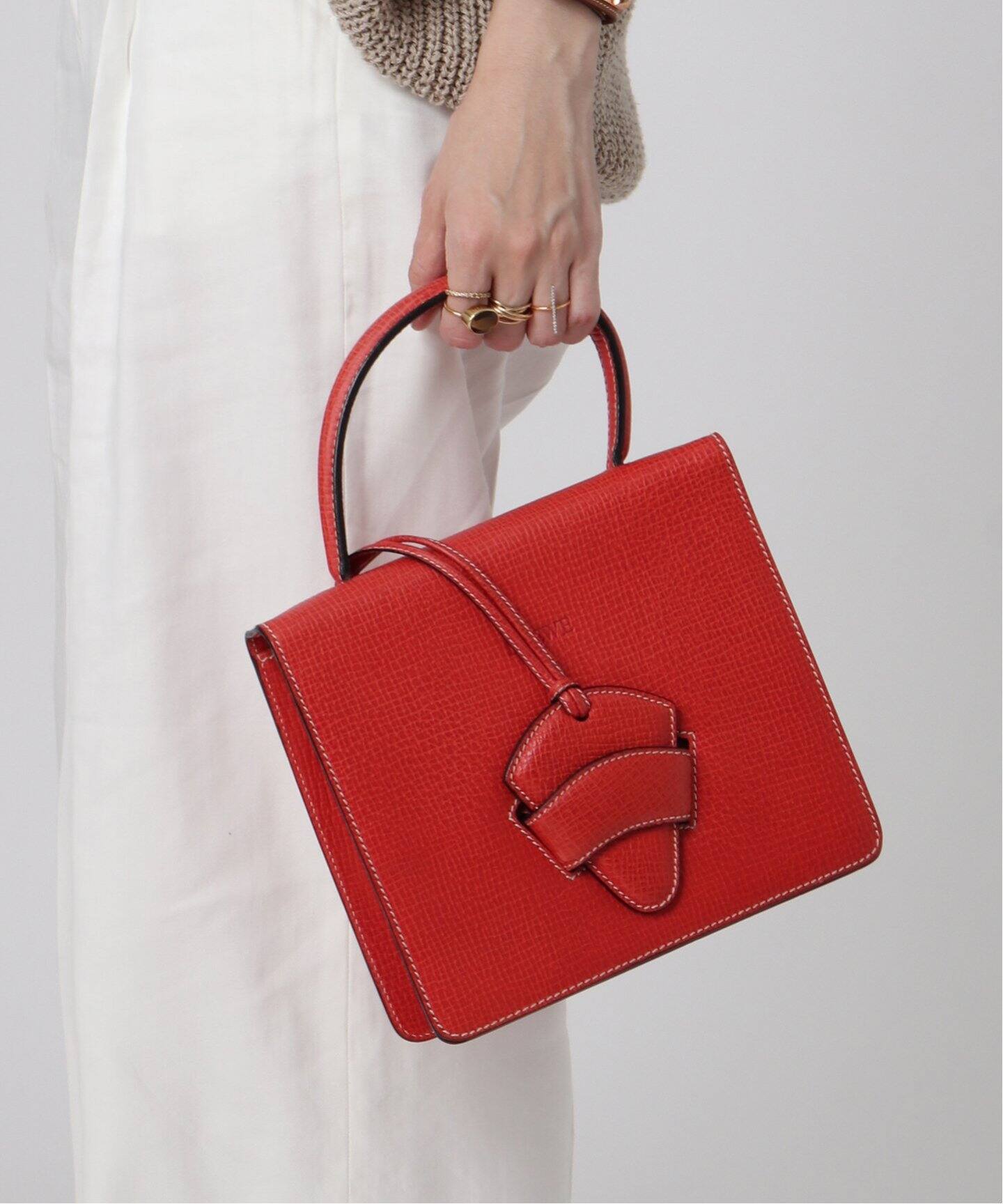 LOEWE ロエベ ハンドバッグ バルセロナ レッド系 LOEWE ロエベ  