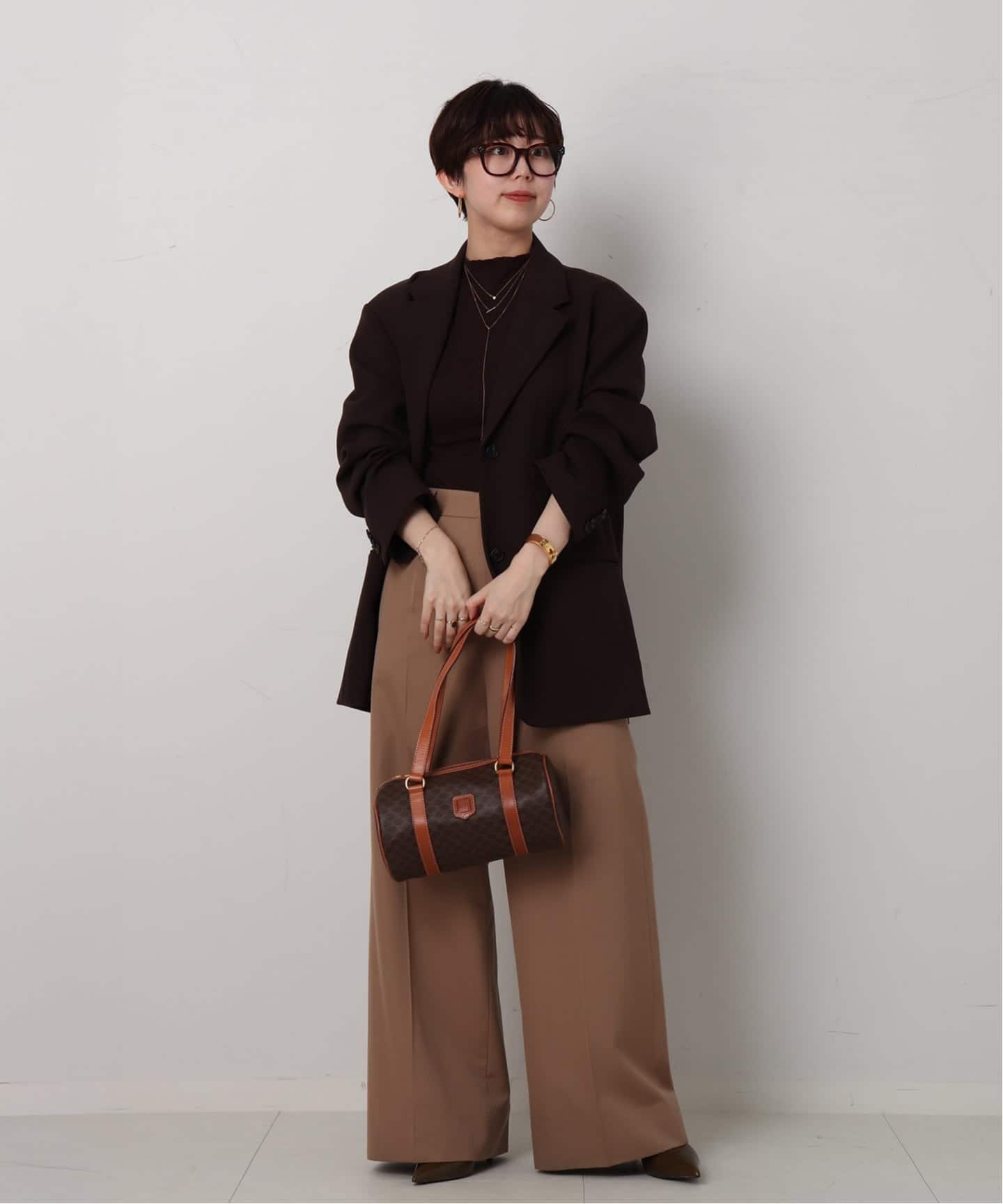 VINTAGE CELINE/セリーヌ】macadam ハンドバッグ 26 Papillion