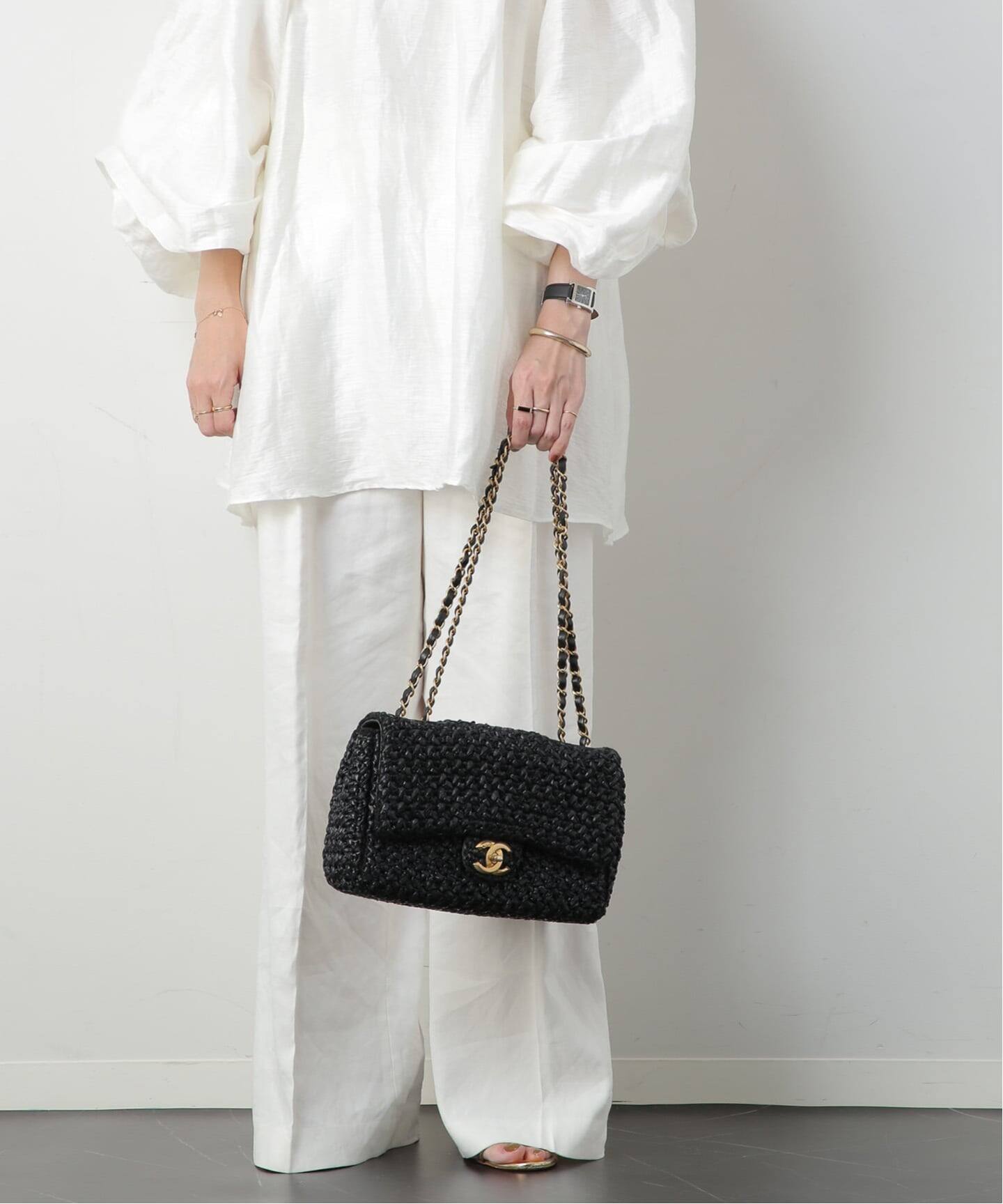 CHANEL/シャネル】チェーンショルダーバッグ 25 raffia（ハンドバッグ