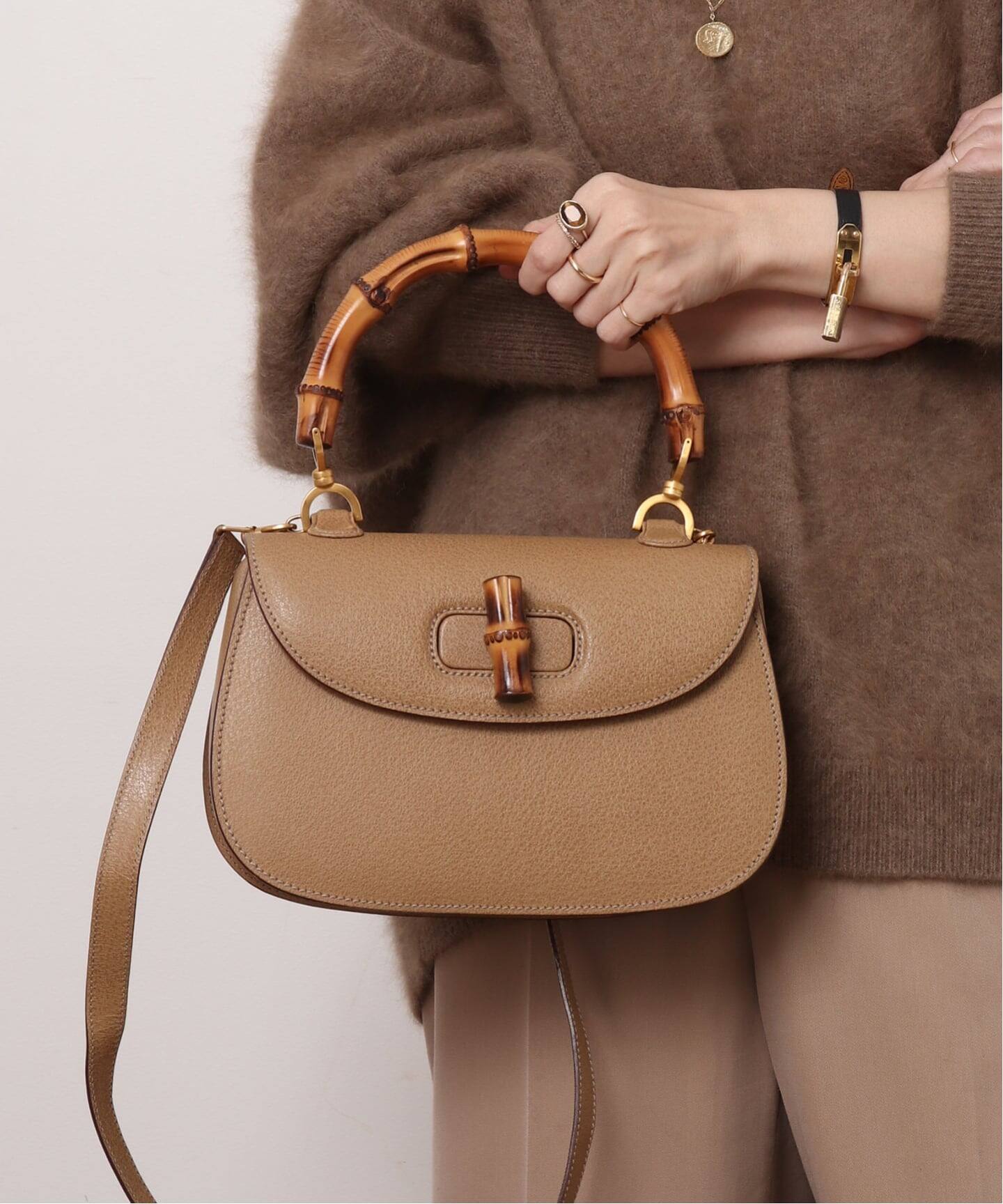VINTAGE GUCCI/グッチ】 Bamboo classic 26 2way（ハンドバッグ 