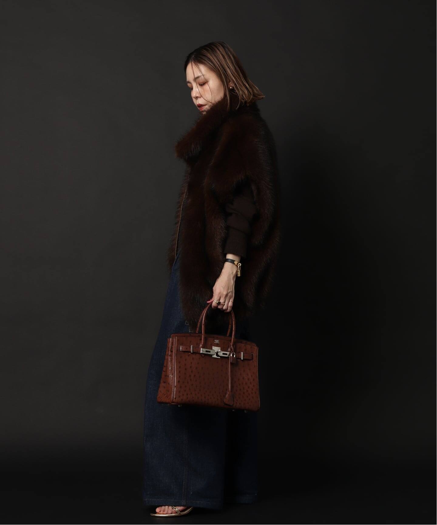 VINTAGE HERMES/エルメス】 Birkin 30 ostrich（ハンドバッグ
