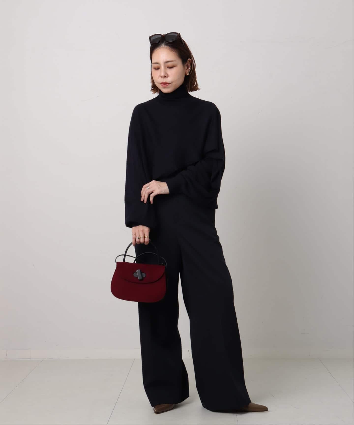 VINTAGE GUCCI/グッチ】ハンドバッグ 2way felt（ハンドバッグ