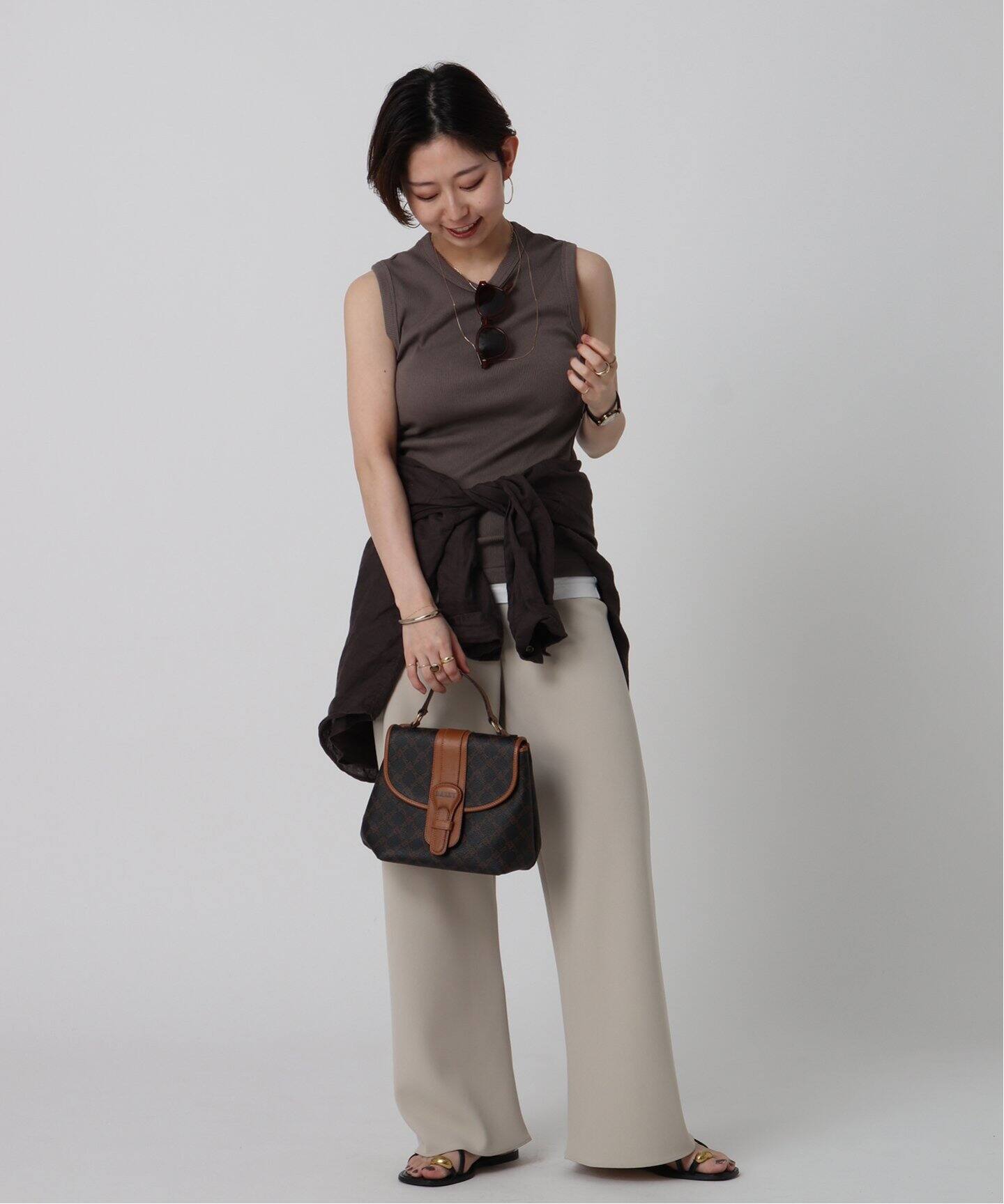 vintage BALLY バリー　ブラウンレザー ハンドバッグ 中型 vintage BALLY バリーブラウンレザー ハンドバッグ 中型