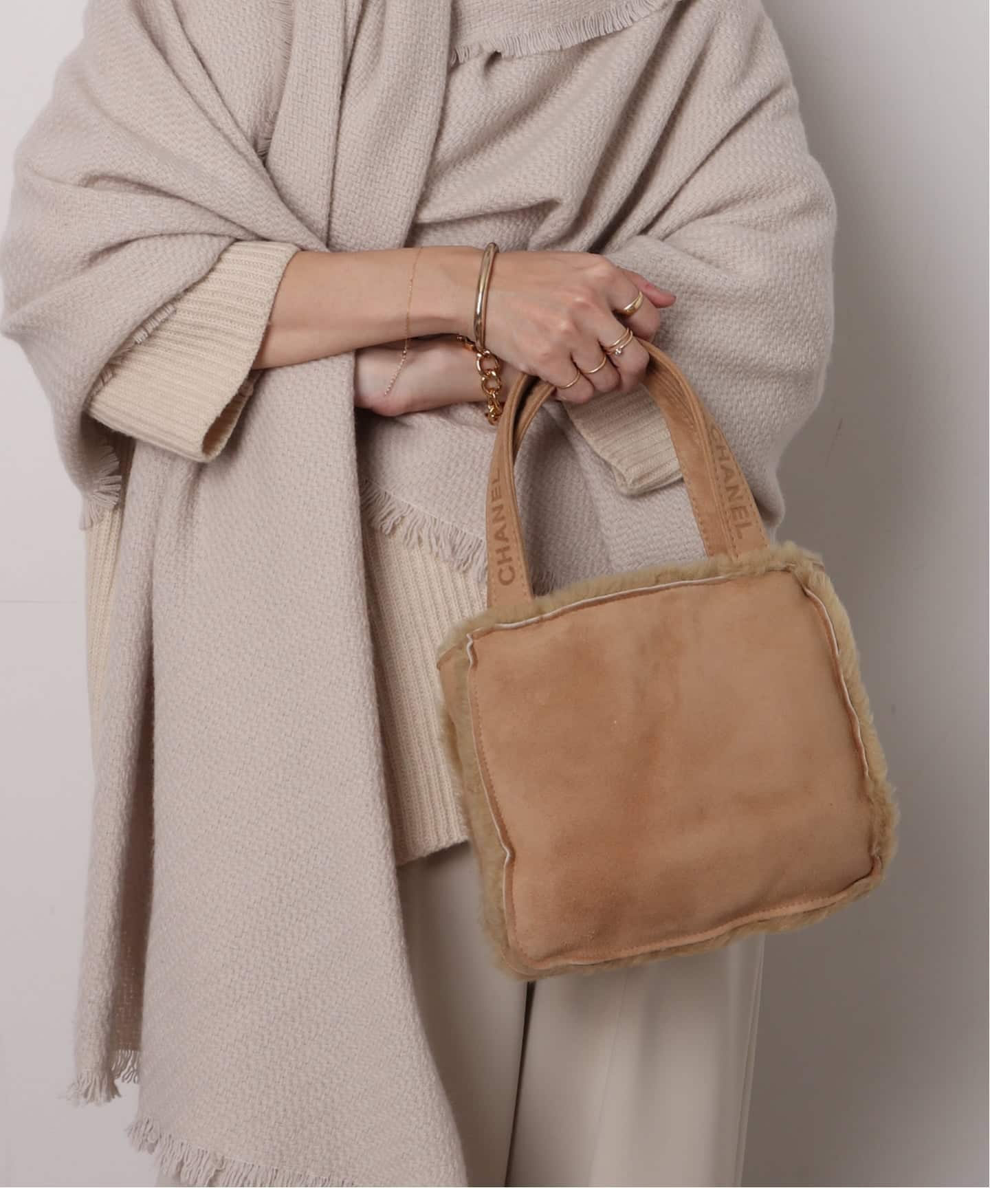 VINTAGE CHANEL/シャネル】ハンドバッグ mouton（ハンドバッグ