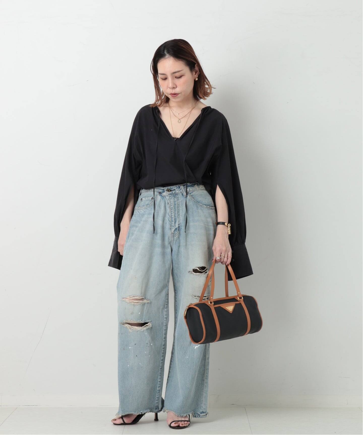 VINTAGE YSL/イヴ サンローラン】ボストンバッグ（ボストンバッグ