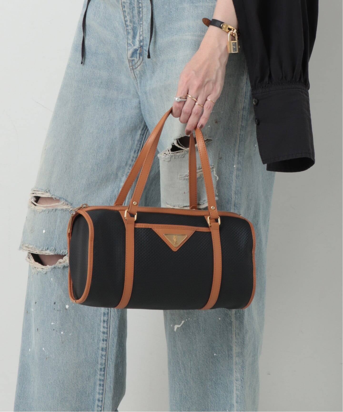 VINTAGE YSL/イヴ サンローラン】ボストンバッグ（ボストンバッグ 