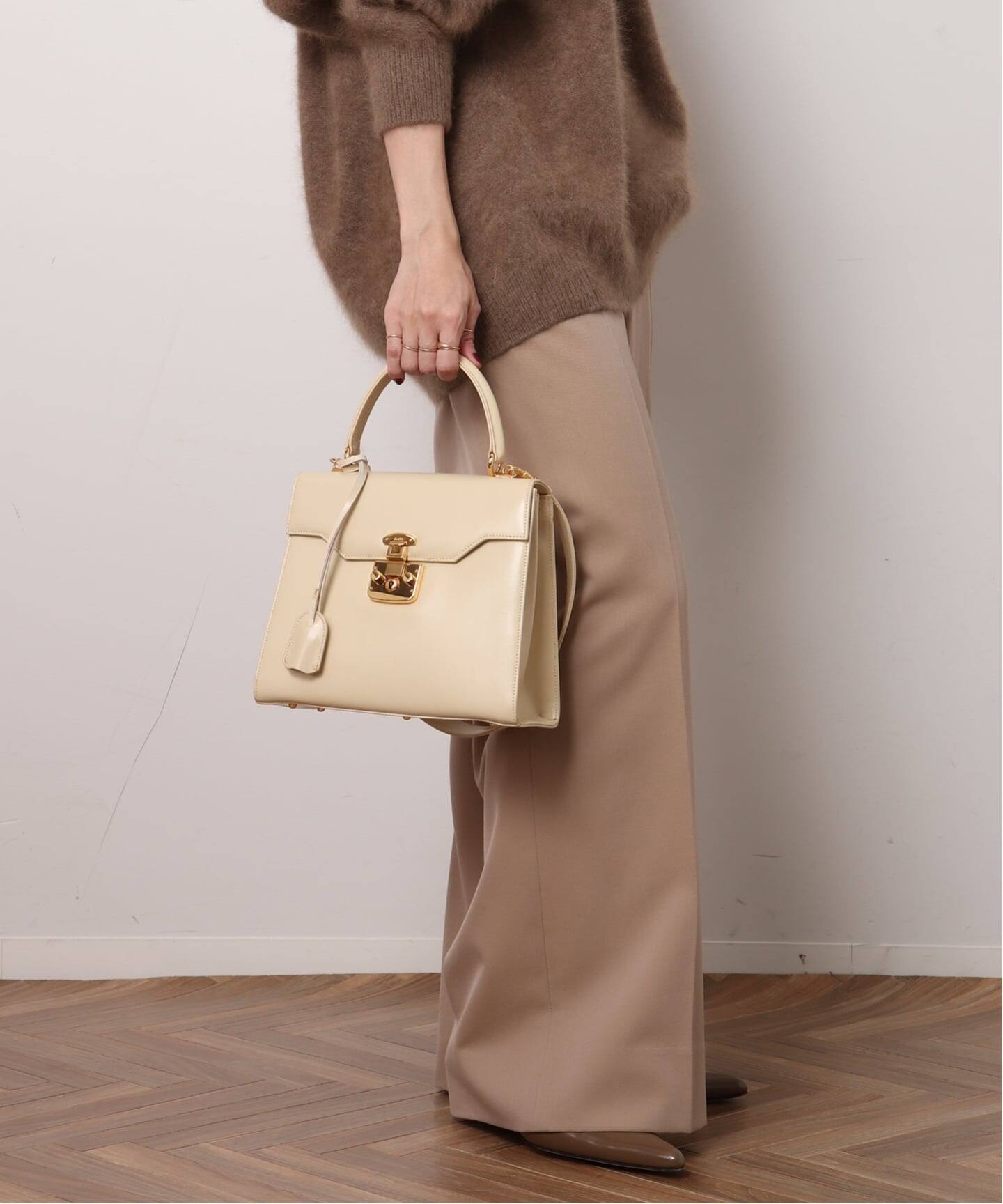 VINTAGE GUCCI/グッチ】Lady lock ハンドバッグ 2way（ハンドバッグ