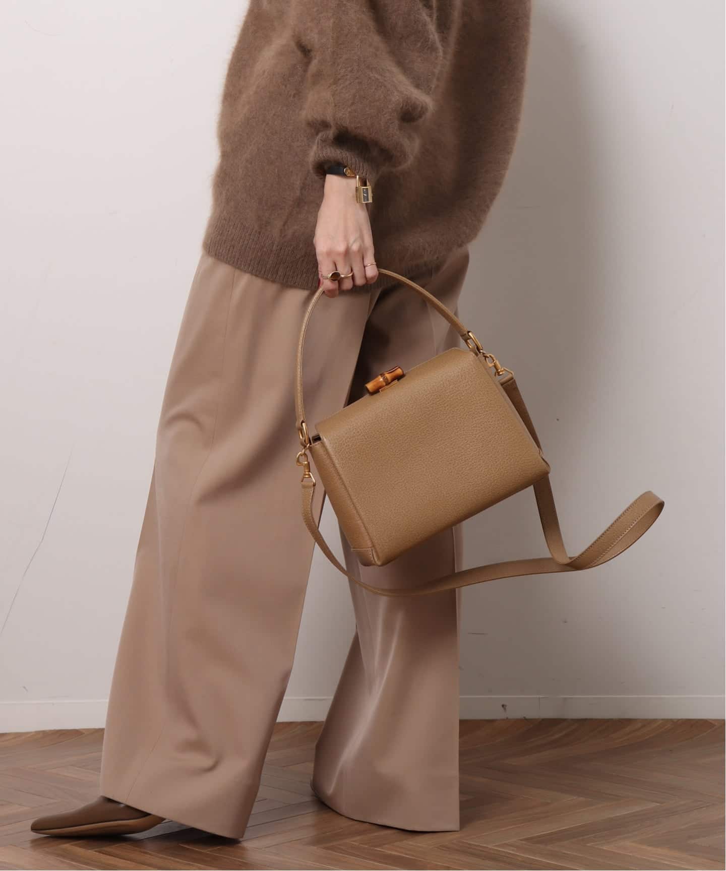 VINTAGE GUCCI/グッチ】Bamboo ハンドバッグ 2way（ハンドバッグ