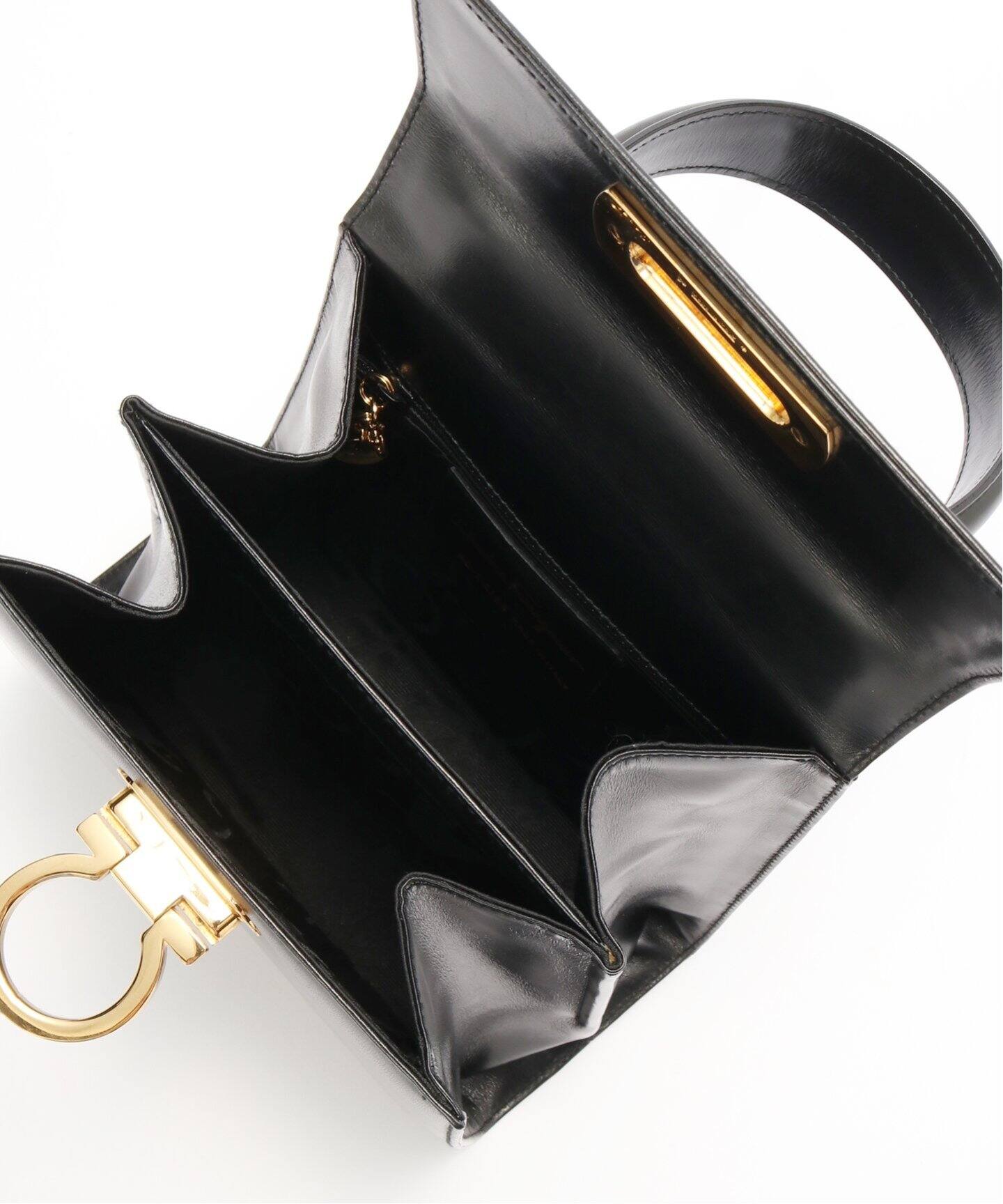 VINTAGE FERRAGAMO/フェラガモ】 Gancini 2wayバッグ（ハンドバッグ