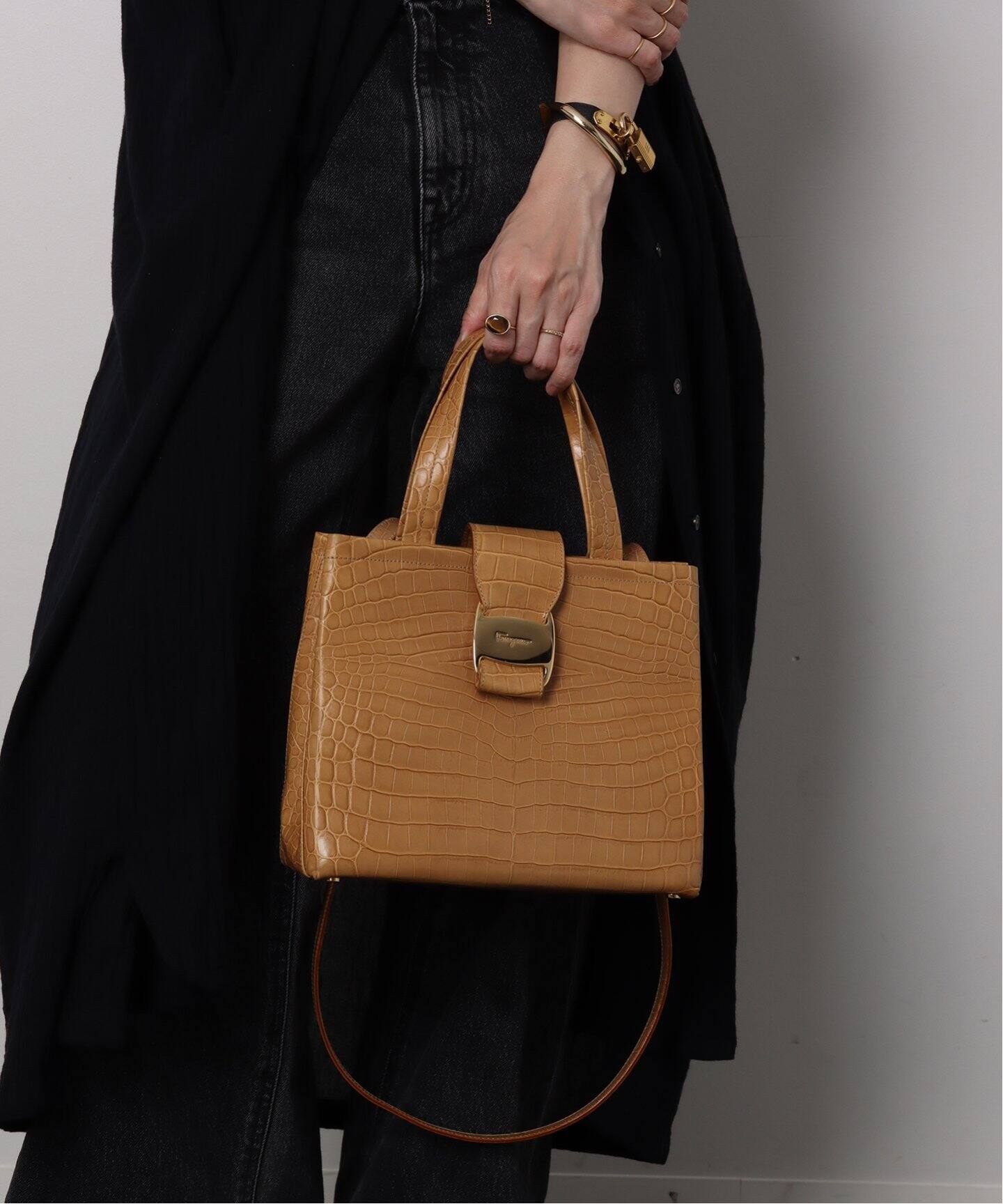 フェラガモ 2way ヴァラ ハンドバッグ VINTAGE FERRAGAMO/フェラガモ】Vara 2wayバッグ（ハンドバッグ